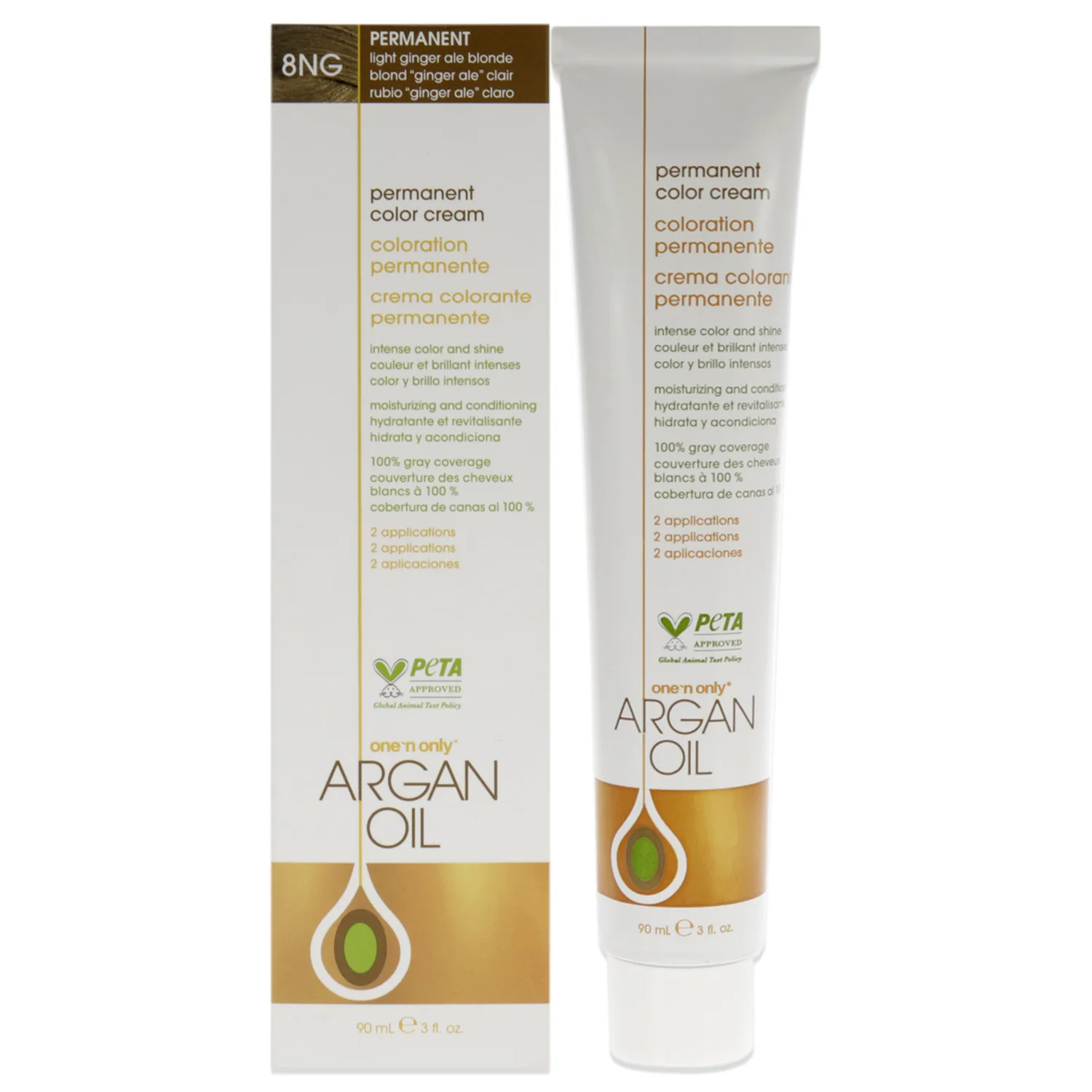 One n Only Argan Oil - 8NG Light Ginger Ale Blonde Hair Color 3 oz