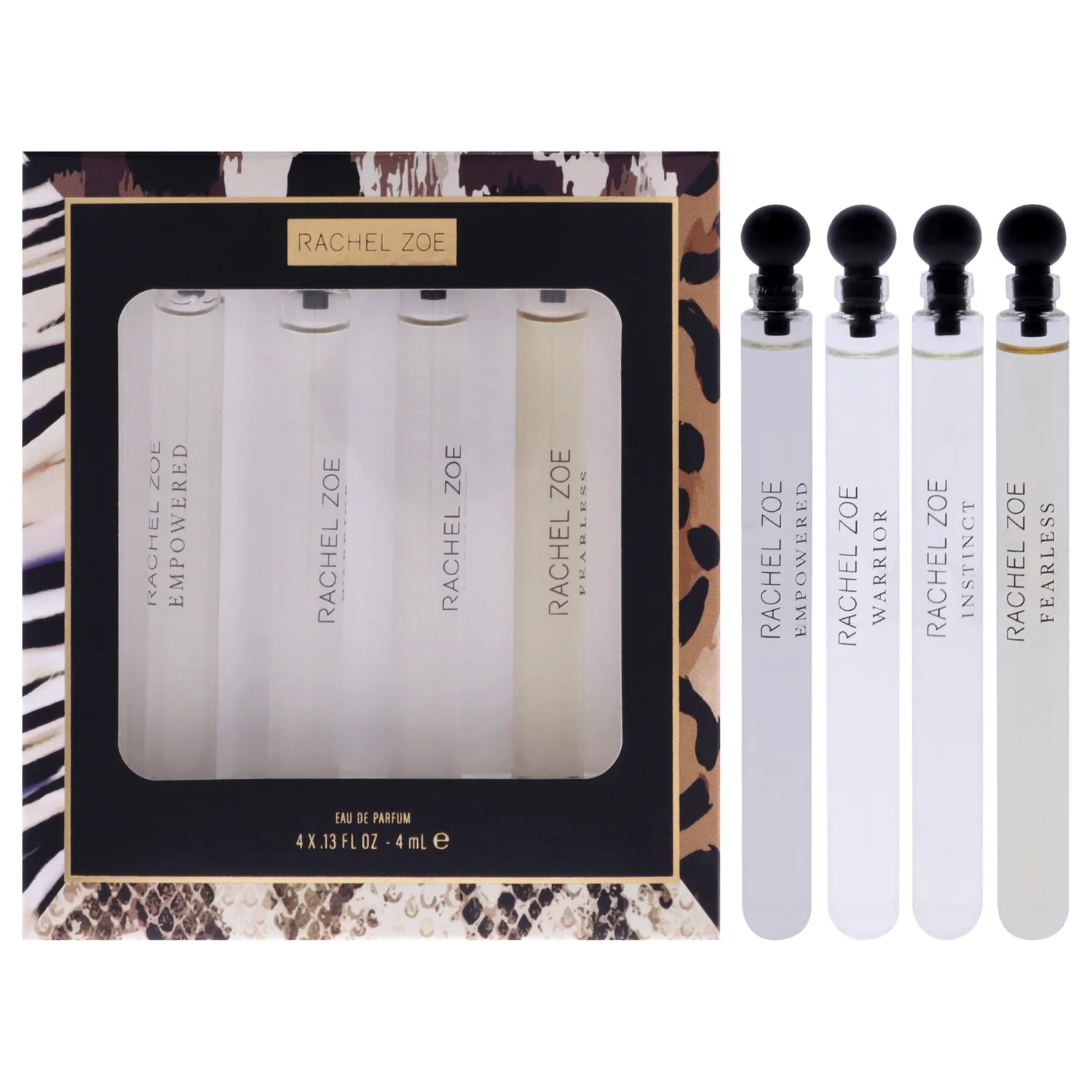 RACHEL ZOE Perfume Gift Set - Travel Size Perfume, Eau de Parfum for Women - Collection of Four Unique Fragrances - Ideal Gift Set for Women - 4 pc