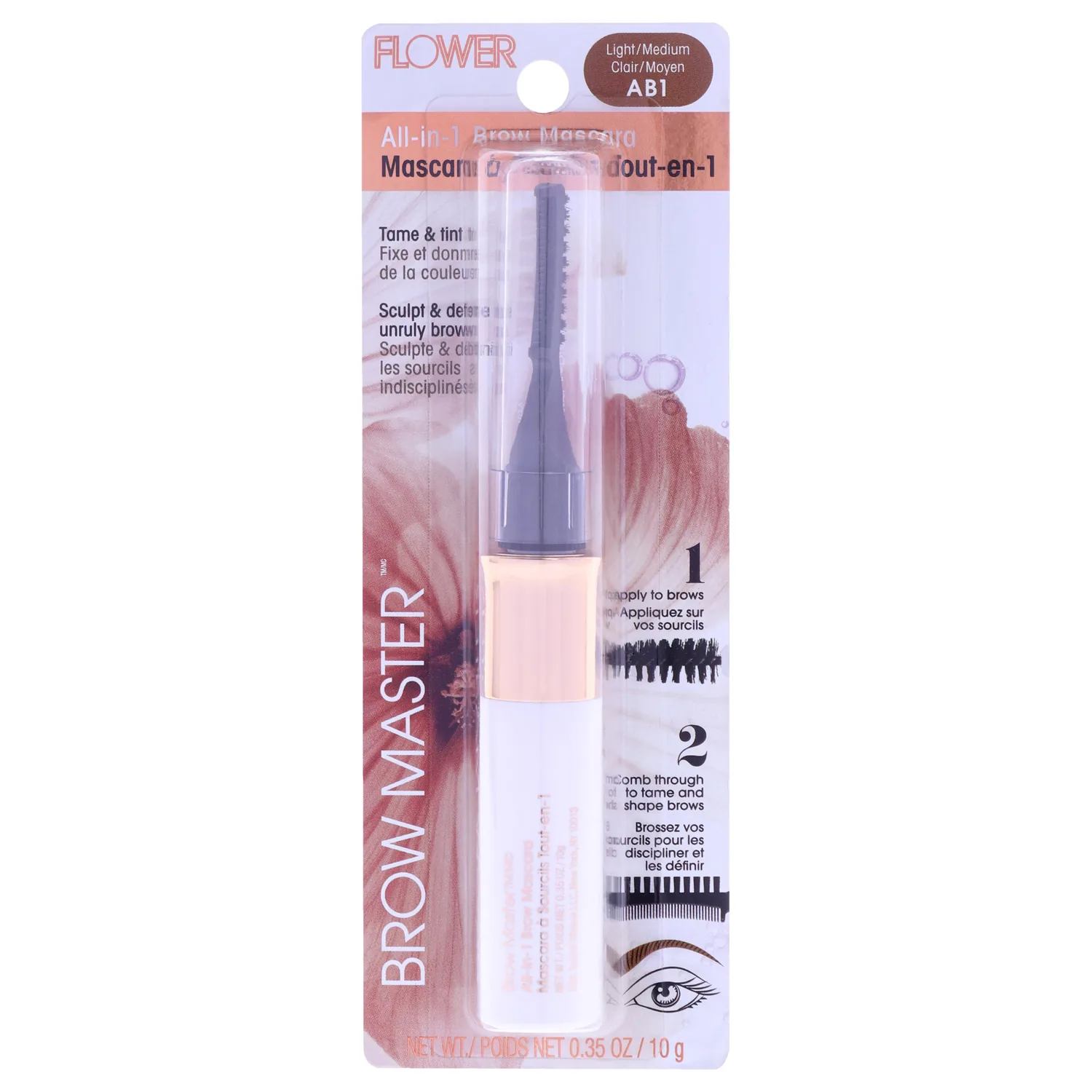 Flower Beauty Brow Master All-In-1 - AB1 Light Medium 0.35 oz