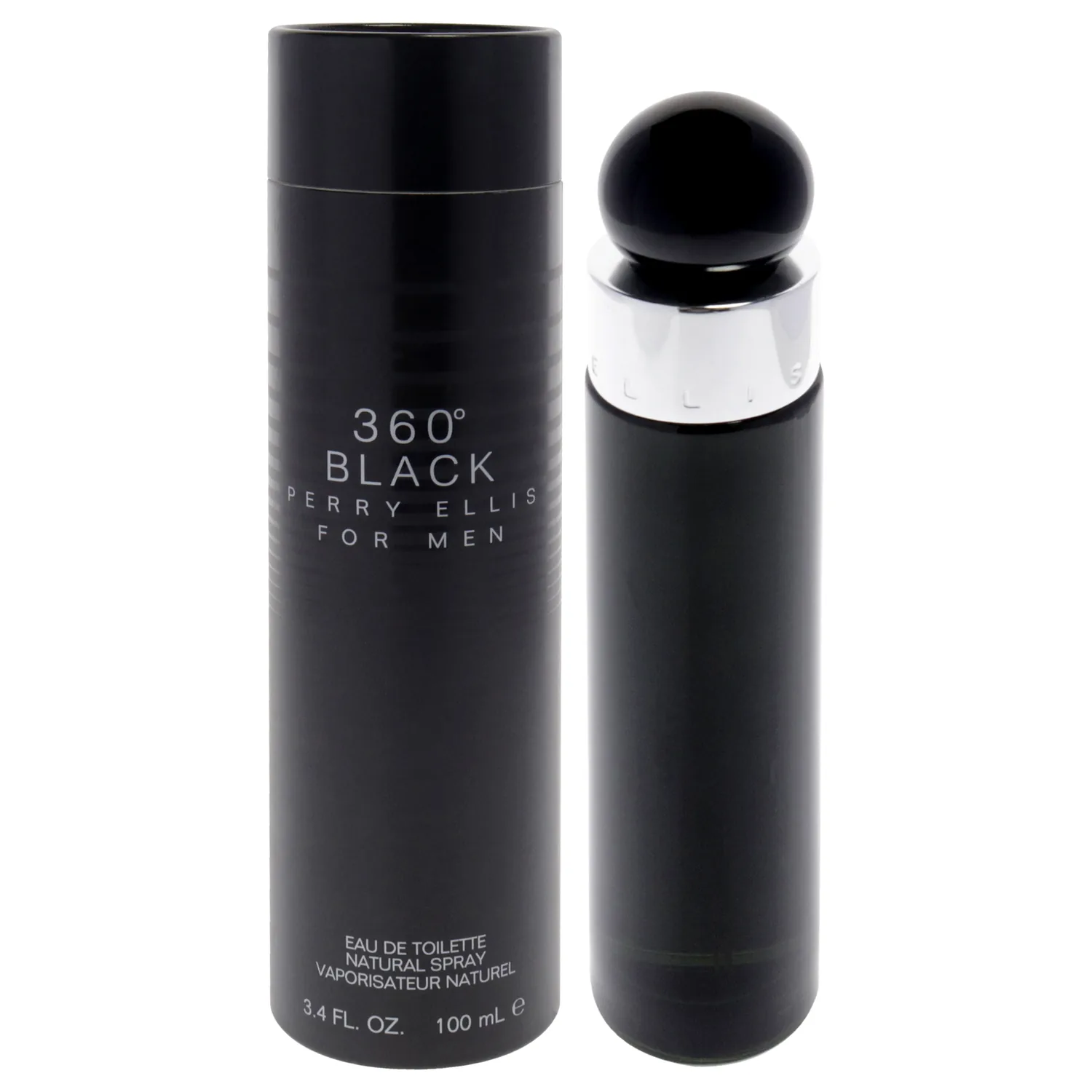 Perry Ellis 360 Black By Perry Ellis For Men. Eau De Toilette Spray 3.4 Ounces