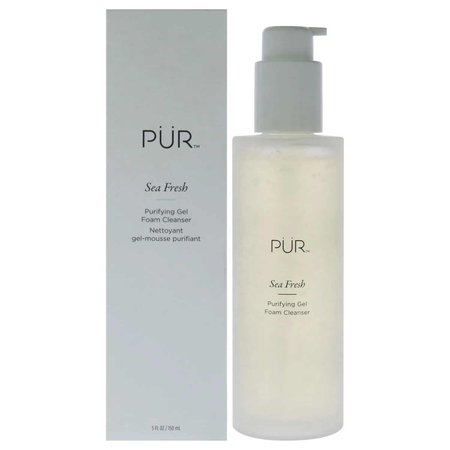 PÜR Beauty Sea Fresh Purifying Gel Foam Cleanser, Algae, Sea Kelp, Antioxidants, 5 FL oz