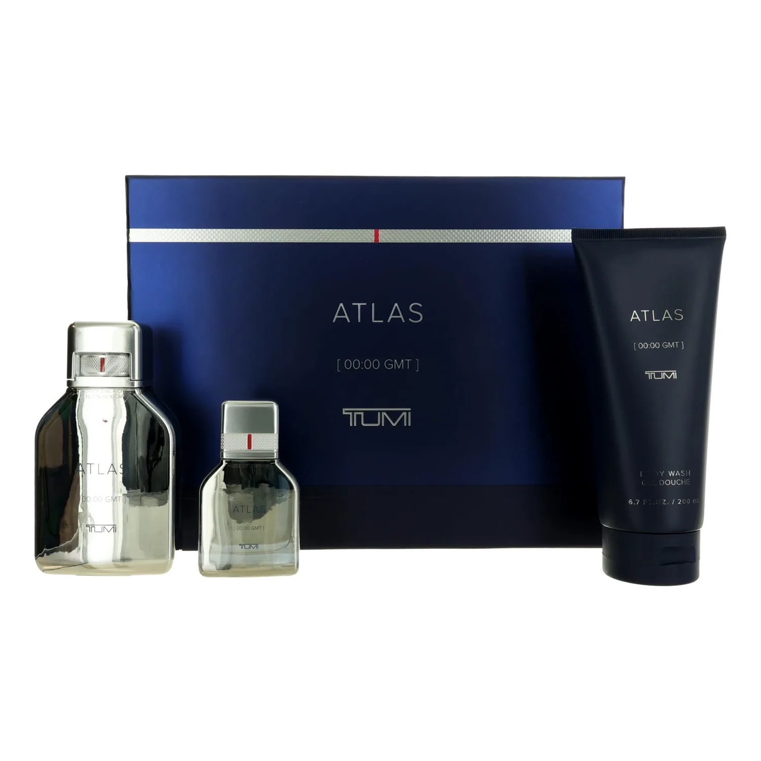 TUMI ATLAS [00:00 GMT] - Bold Cologne for Men with Citrus Fragrance Notes - 3.4 oz & 1.0 oz Eau de Parfum, 6.7 oz Body Wash