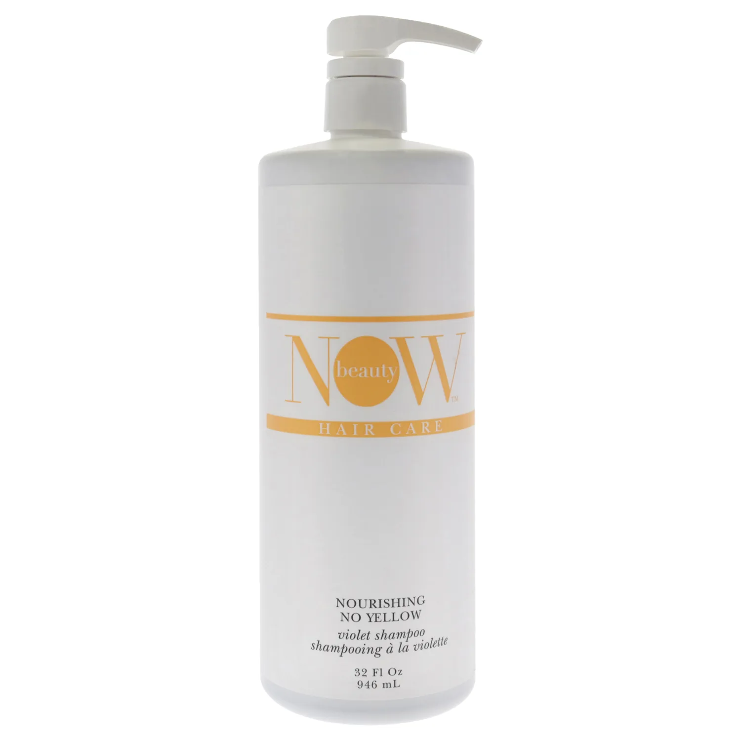 NOW BEAUTY Nourishing No Yellow Violet Shampoo - Purple Shampoo for Blonde Color-Treated Hair - Removes Brassiness - Hydrate - Vegan - Color safe - Paraben & Sulfate free - For Men & Women - 32 Oz
