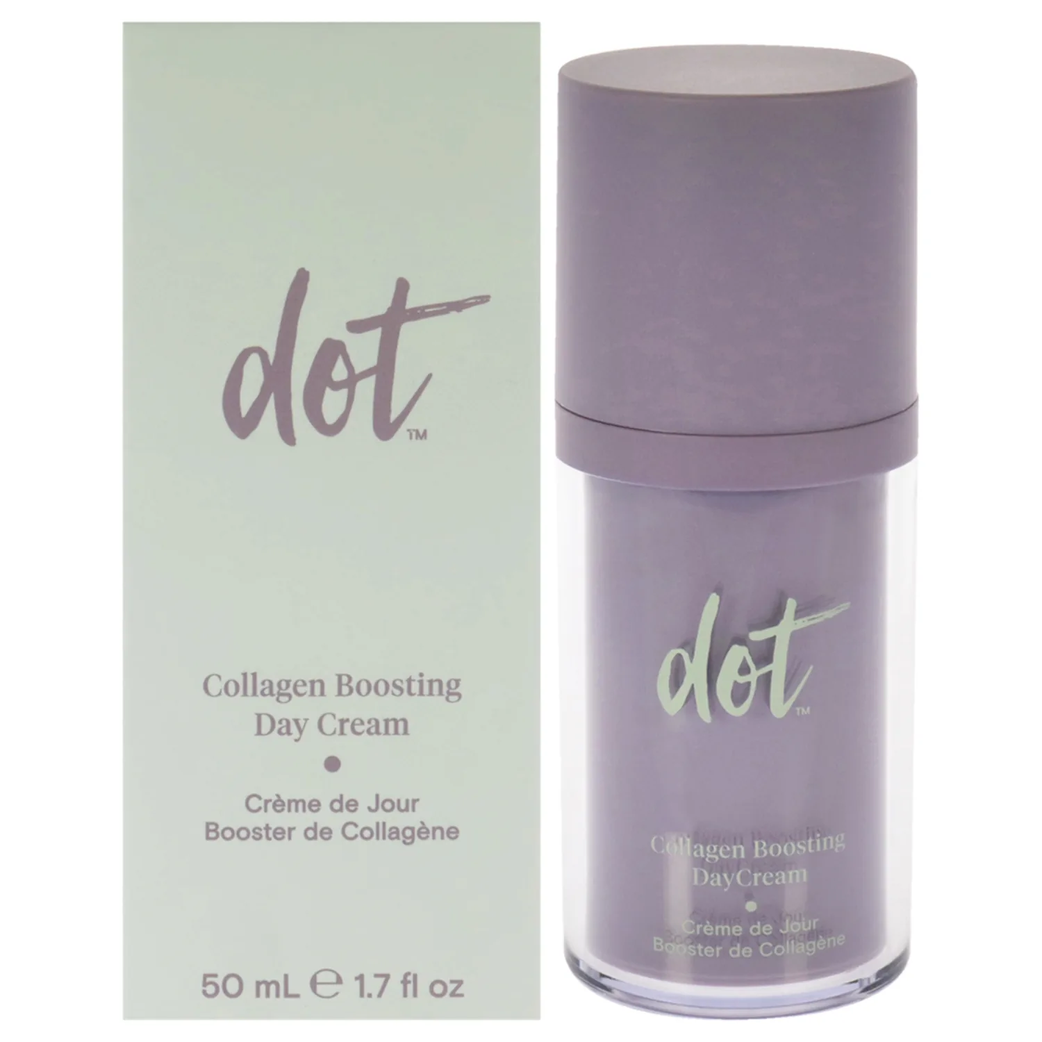 dot Collagen Boosting Day Cream - Moisturizing & Hydrating Cream with Feminage– Reduce Wrinkles & Fine Lines - Menopause Skincare - For All Skin Types - Vegan - Sulfate free - Travel Size - 1.7 oz
