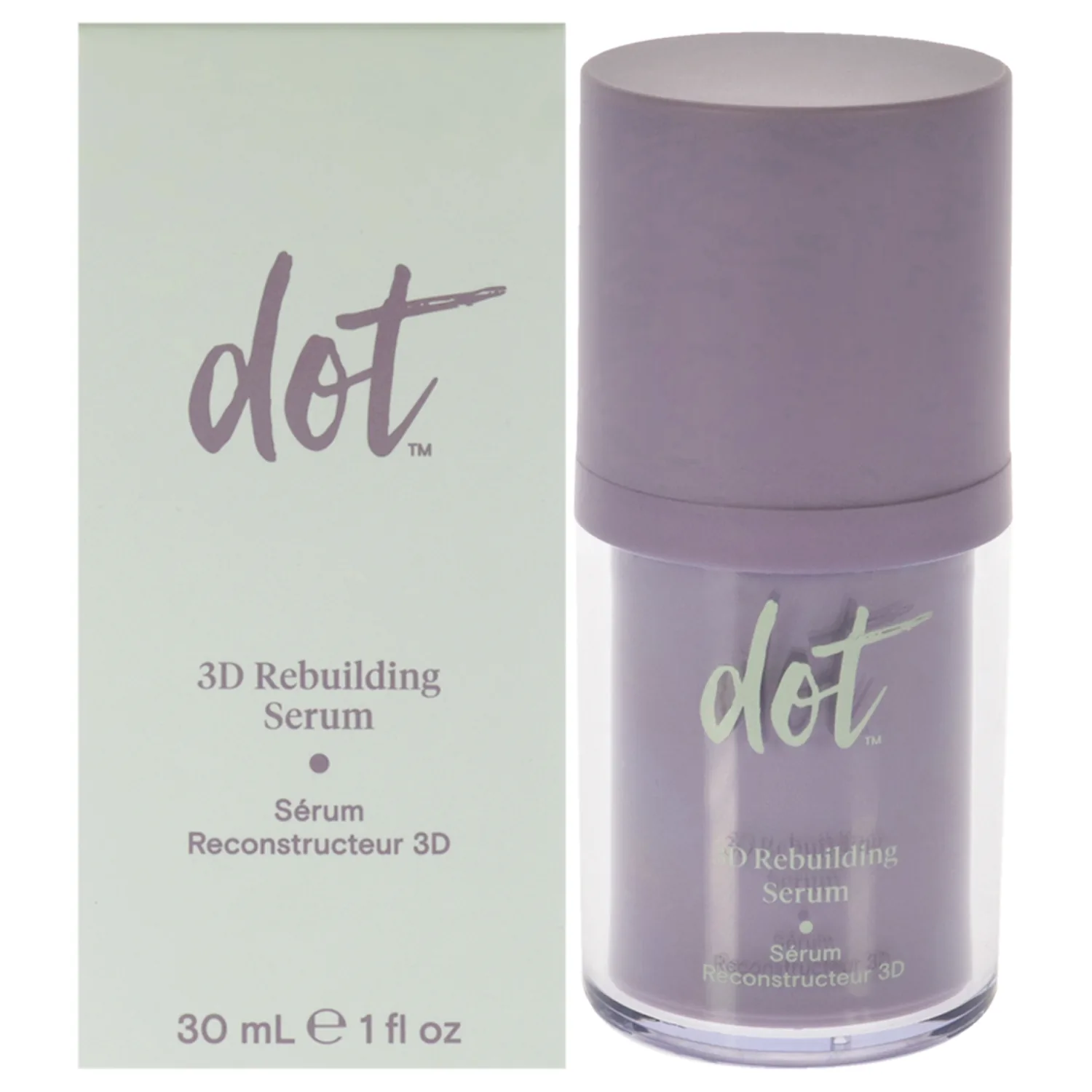 dot 3D Rebuilding Serum - Long Lasting Hydration - Daily Face Serum -Moisturizing & Brightening Skin - Menopause Skincare - For all Skin Types - Vegan - Sulfate Free - Travel Size - 1 oz
