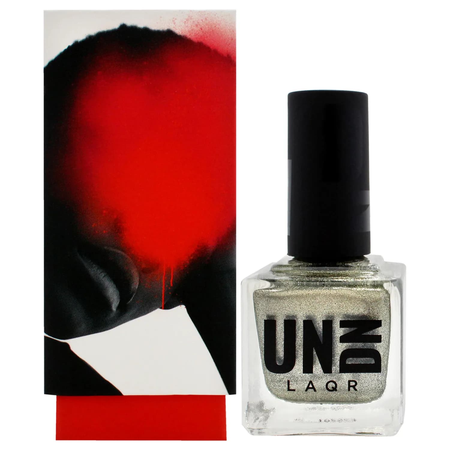 UNDN Vegan Nail Polish - Mineral Moss - Chrome Silver Green Nail Polish for Women and Men - Long Lasting, Metallic Finish - Cruelty Free - 0.5 oz