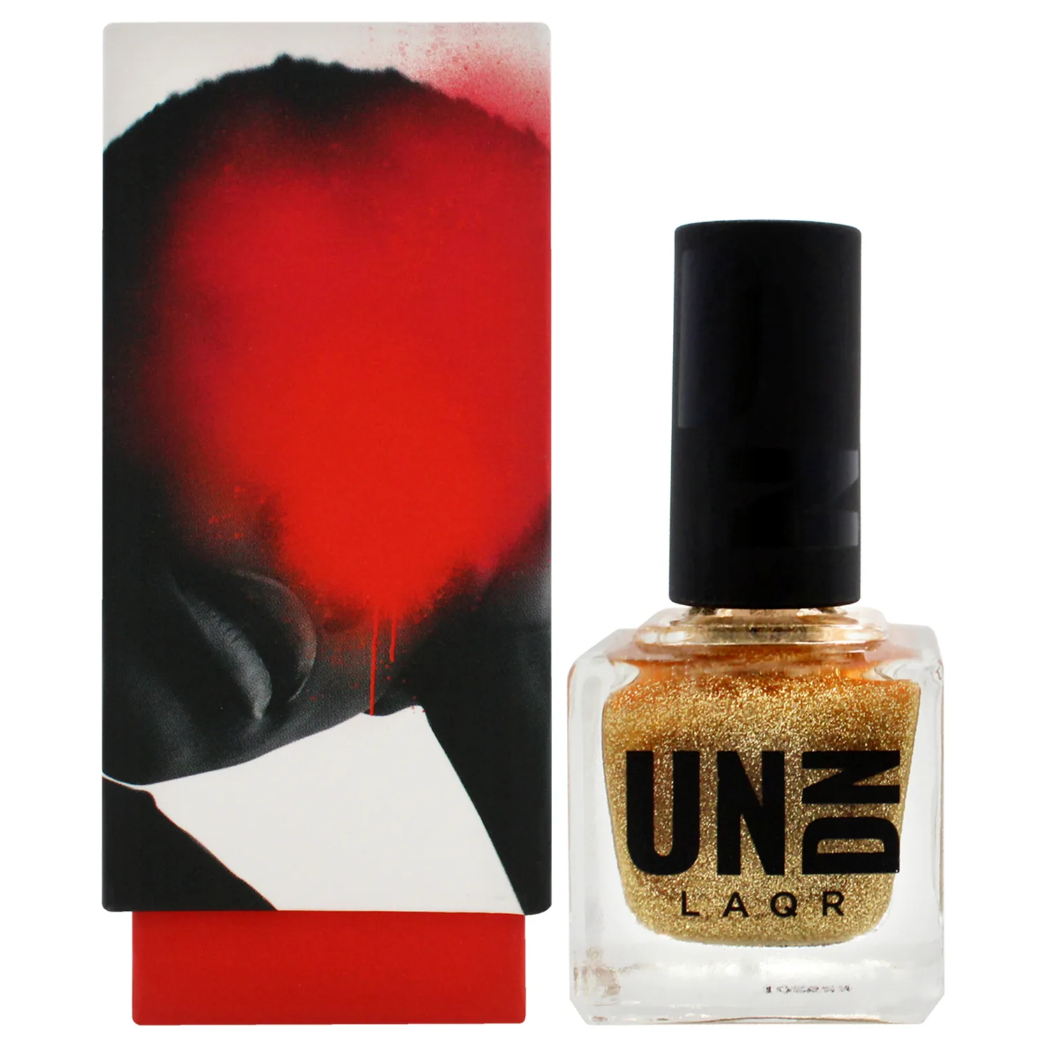 UNDN Vegan Nail Polish - Gilded - Gold Glitter Nail Polish for Women and Men - Long Lasting, Durable Finish - Cruelty Free - 0.5 oz