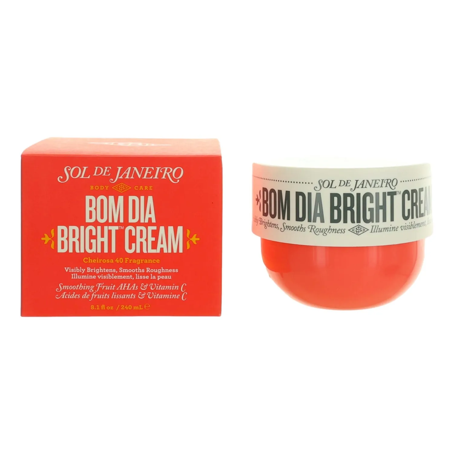 Sol de Janeiro Visibly Brightening and Smoothing Bom Dia AHA Body Cream 240mL/8.1 fl oz.