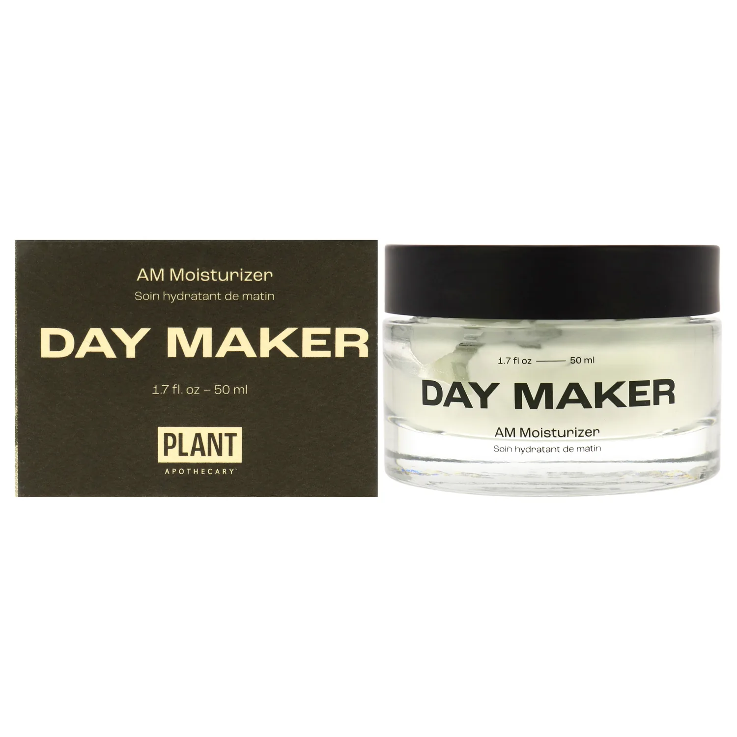 Plant Apothecary Day Maker Daily Moisturizer with Vitamin E, Edelweiss, Watermelon, Apple, Lentil Fruit Extract - Retain Skin Moisture - Hydrating Facial Cream for Men and Women - 1.7 fl oz