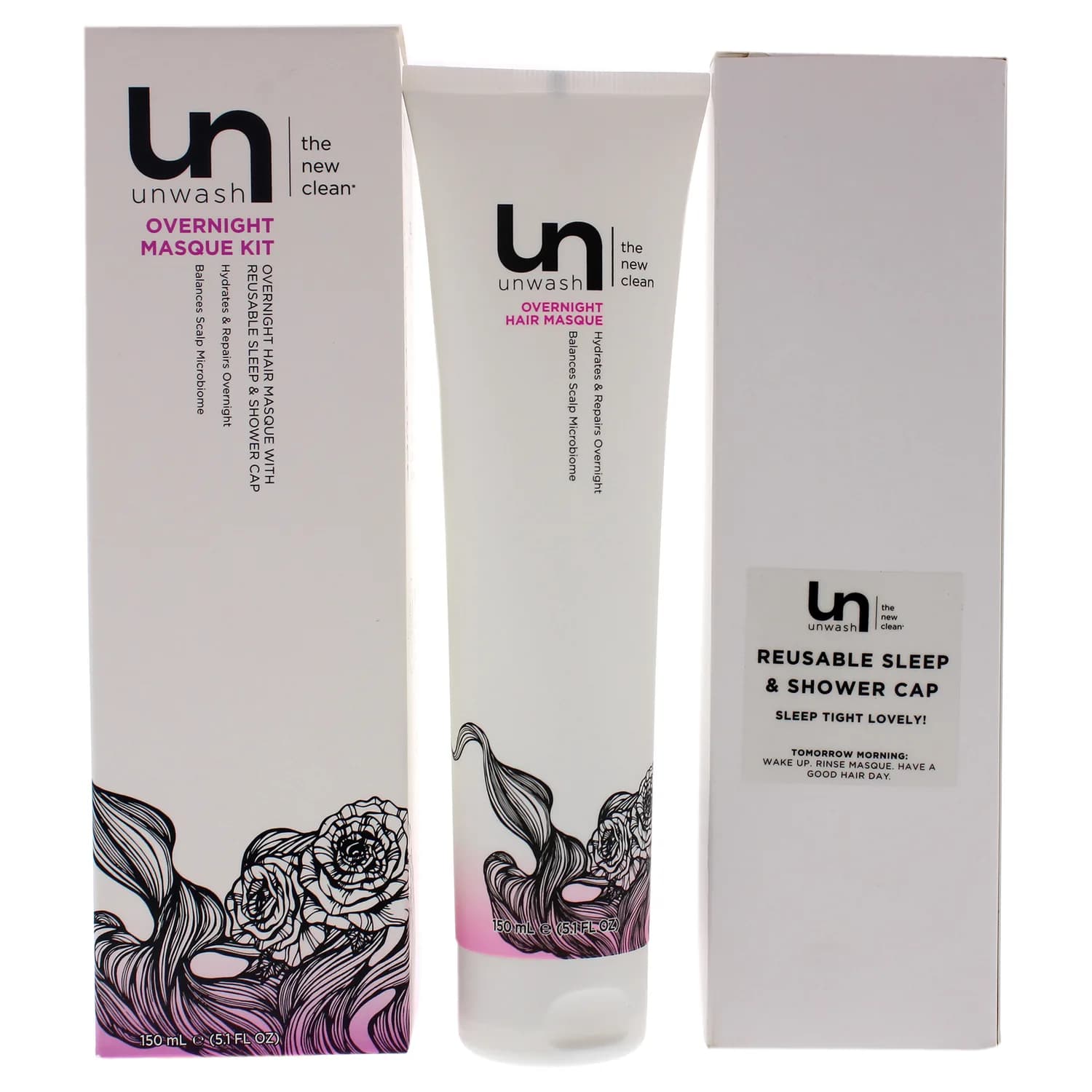 Unwash Overnight Repair Masque Treatment Hair Mask 5.1 oz