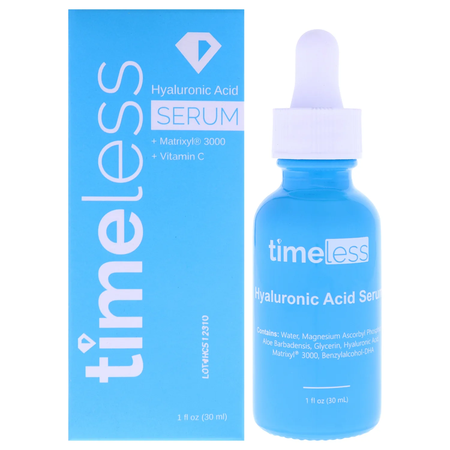 Timeless Skin Care Hyaluronic Acid Vitamin C Serum 1 oz Unisex, (HAC-1)