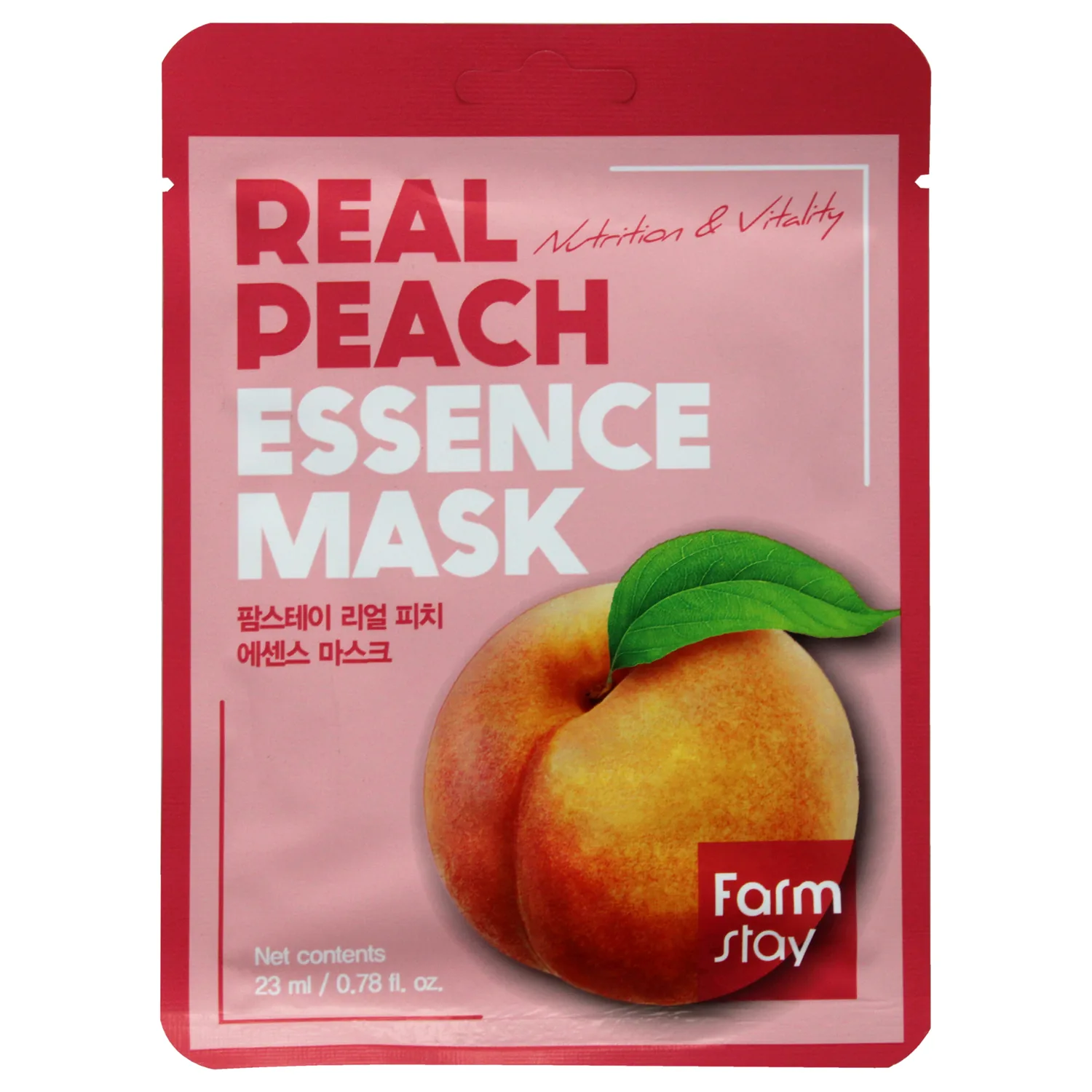 FarmStay Real Peach Essence Mask 23ml / 0.78 oz