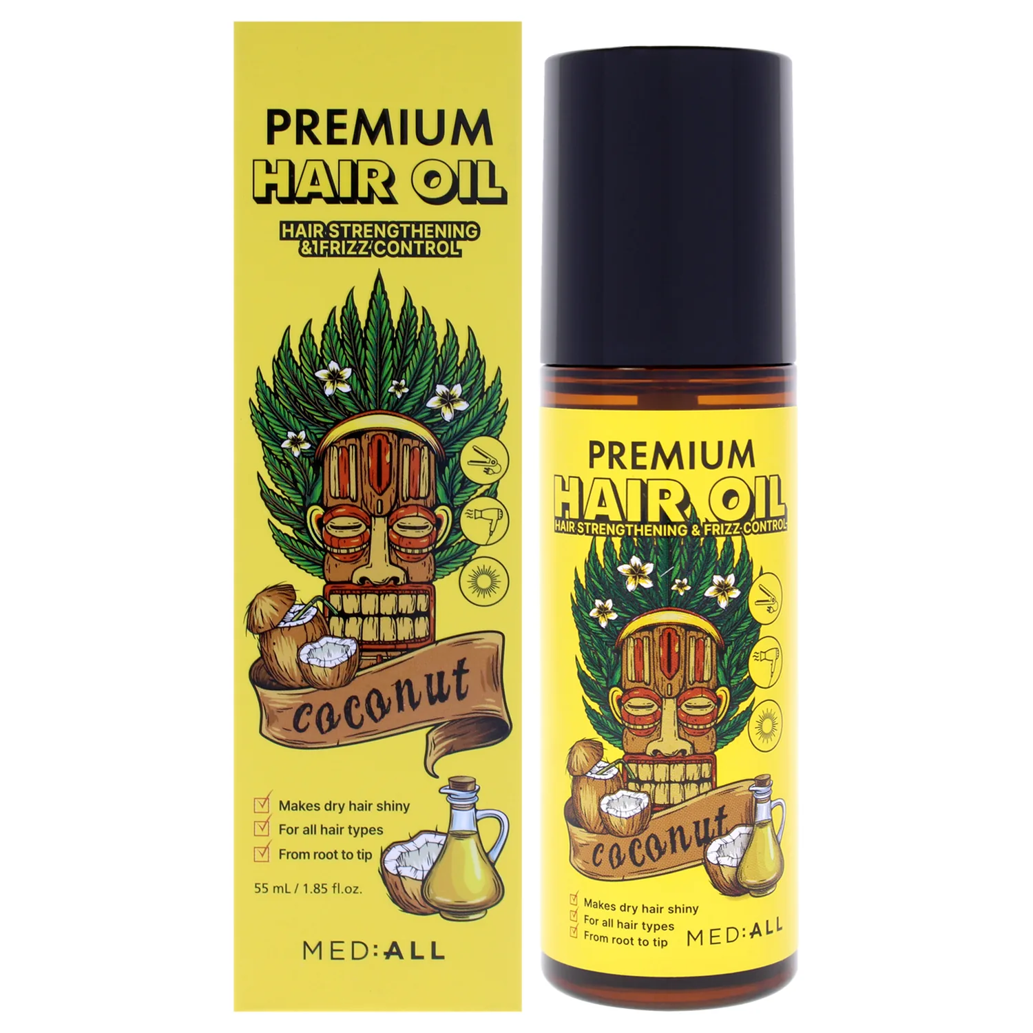 Med:All Premium Coconut Oil Hair Serum 55ml / 1.85 oz