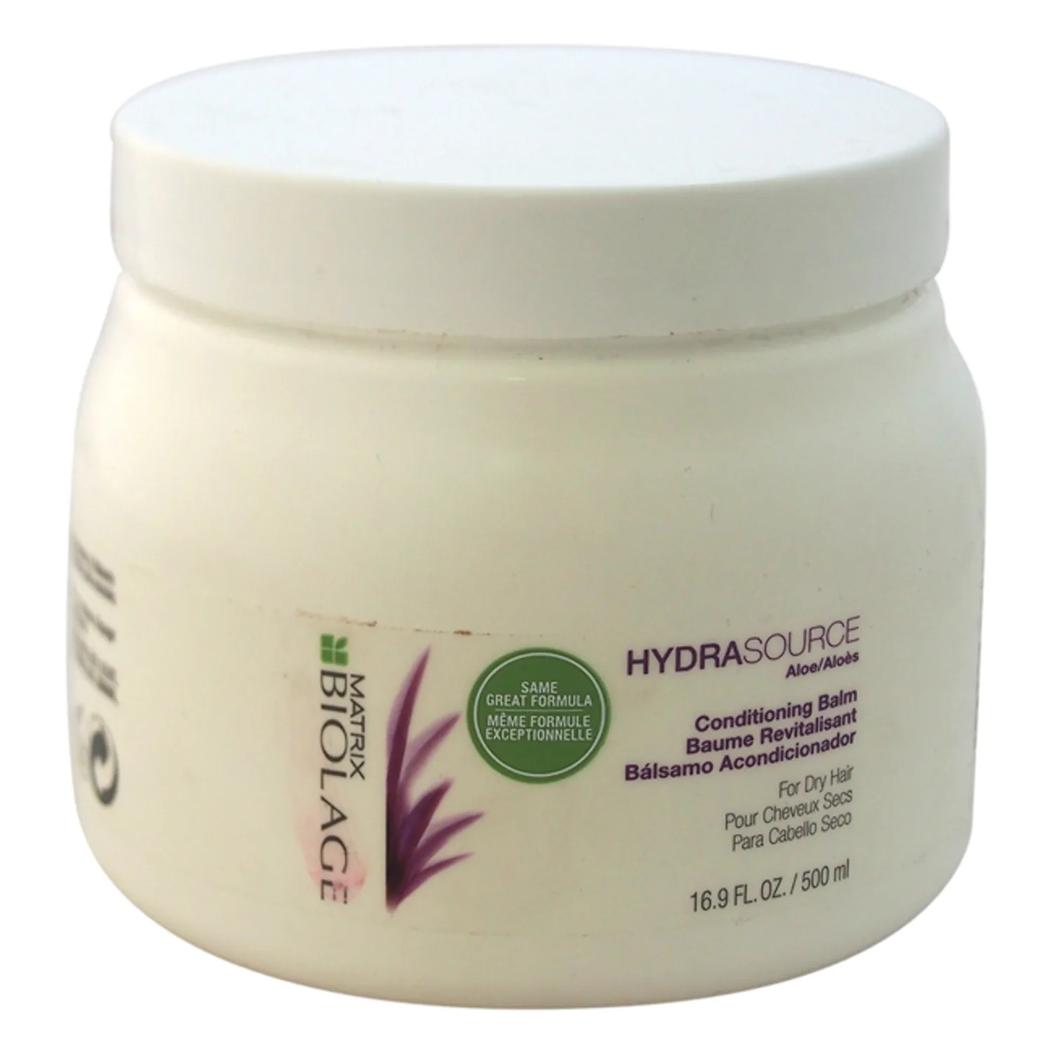 Biolage Hydra Source Conditioning Balm - Conditions, Detangles & Adds Softness, For Dry Hair, Infused with Fermented Aloe & Micro-Filtered Hyaluronic Acid, Vegan & Paraben-Free, 16.9 Fl Oz