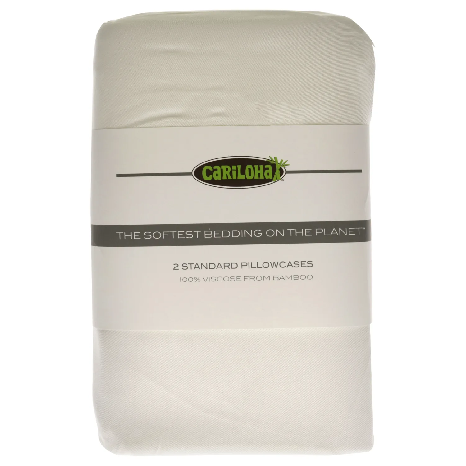 Cariloha Classic 2-Piece Twill Pillowcase Set | White | Standard | Viscose Material | Allergy Resistant, Naturally Thermal-Regulating, and Extra Soft