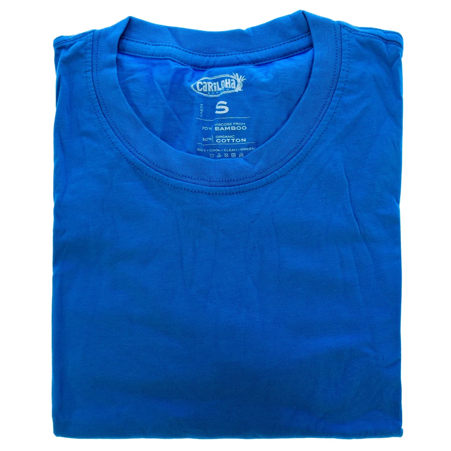 Cariloha Bamboo Crew Tee - Caribbean Blue for Men