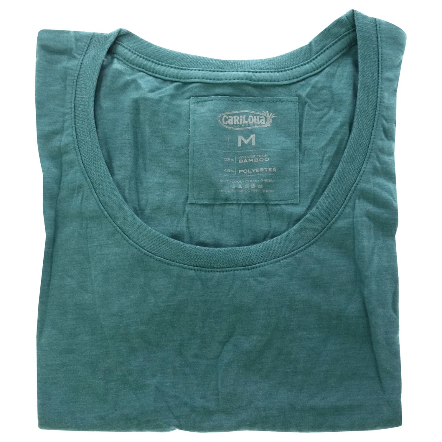 Cariloha Bamboo-Viscose Scoop Tee - Moisture Wicking Scoop-Neck Tee for Women - Medium - Tropical Teal