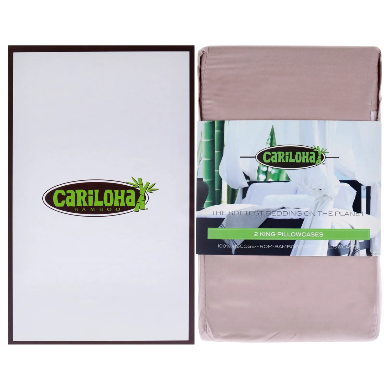 Cariloha Resort 2-Piece Sateen Pillowcase Set | Blush | King | Breathable and Cooling Pillowcases for Hot Sleepers