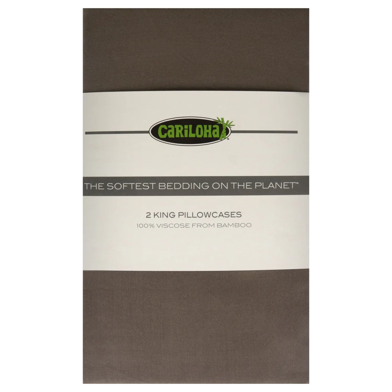 Cariloha Classic 2-Piece Twill Pillowcase Set | Beach Linen | King | Viscose Material | Allergy Resistant, Thermal-Regulating & Extra Soft