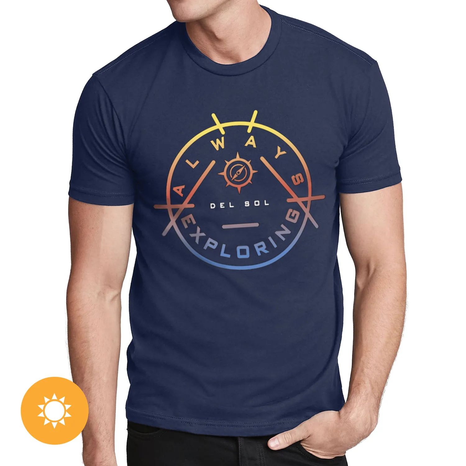Del Sol Color Changing Crew Tee - Always Exploring for Men