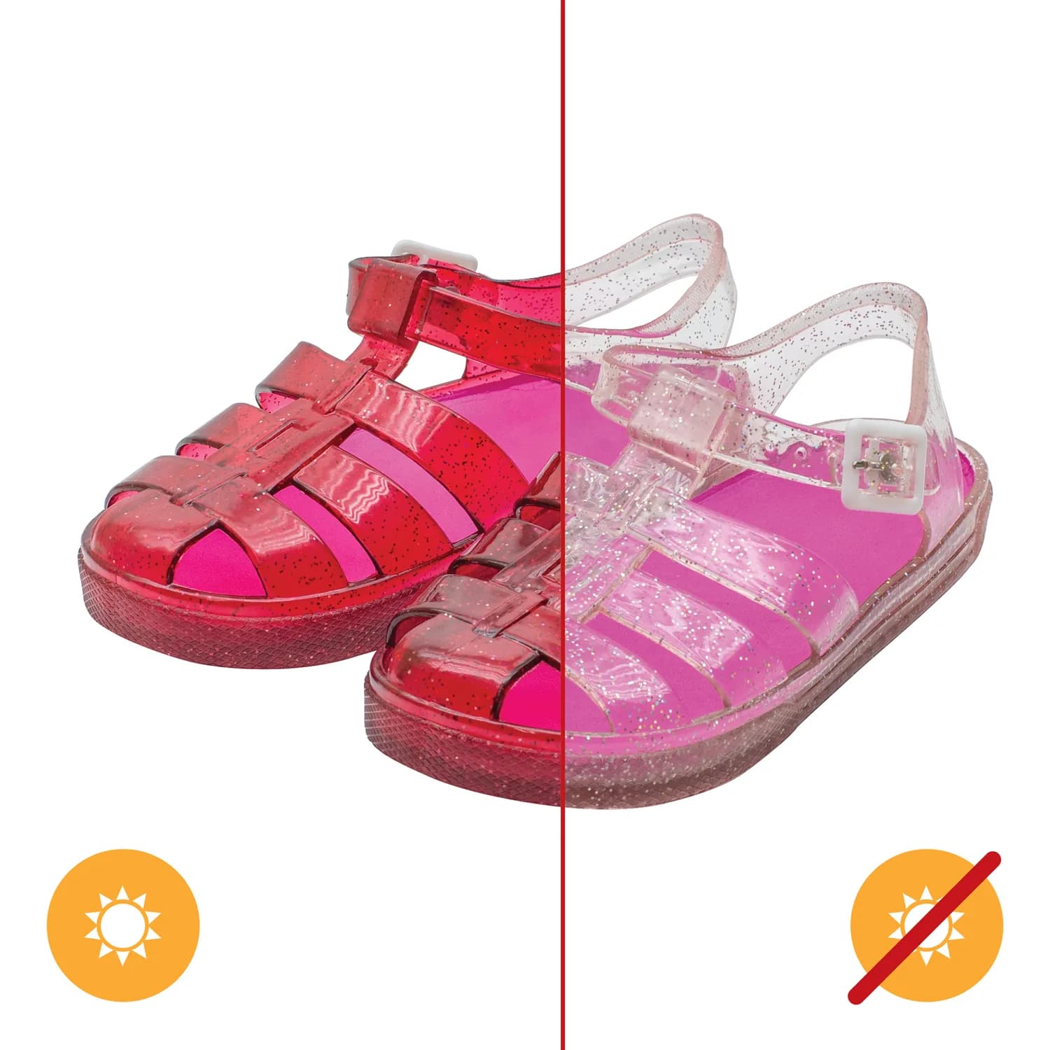 Del Sol Color-Changing Jelly Shoes - Adventure Sandal, Kids 4