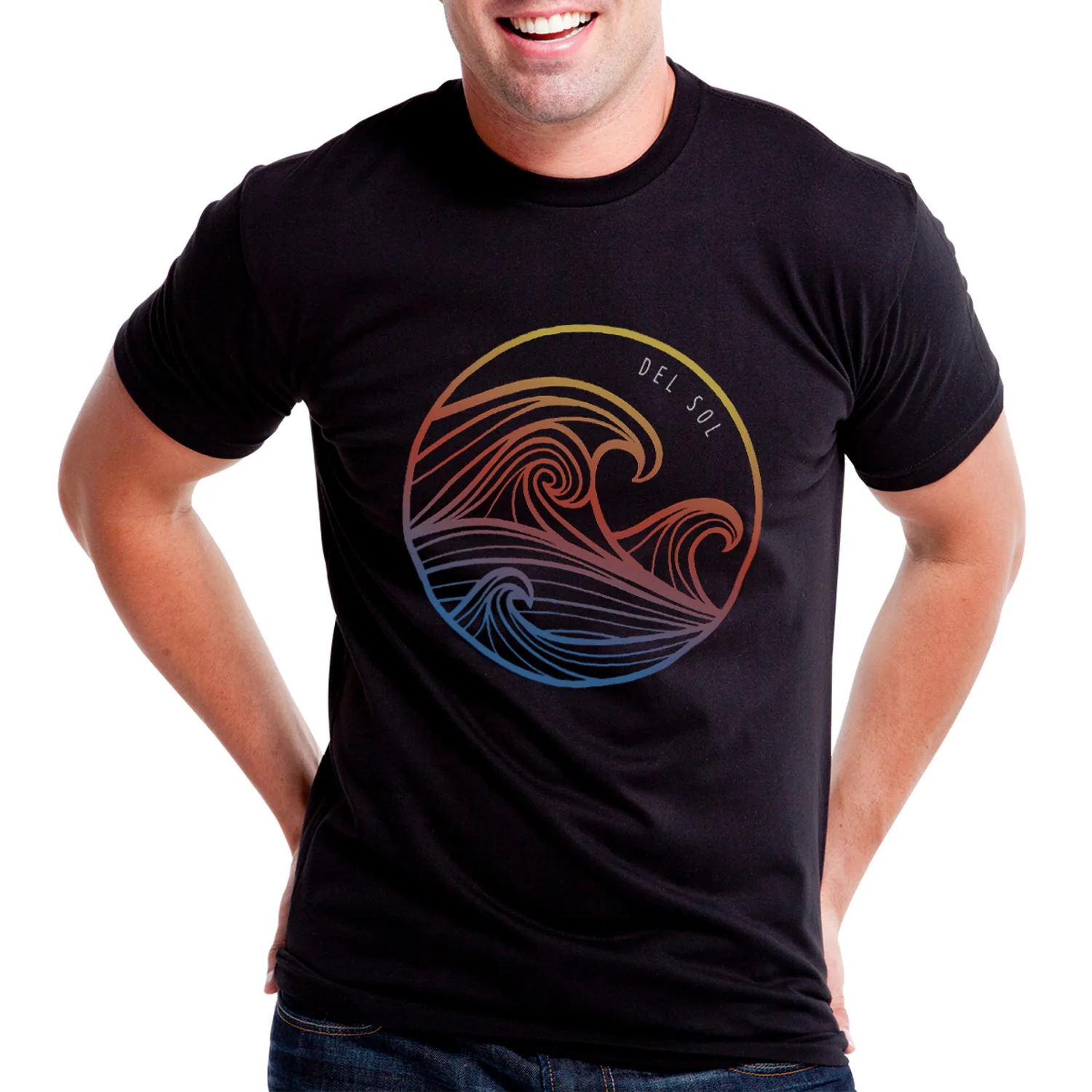 Del Sol Color Changing Classic Crew Tee - Wavey for Men