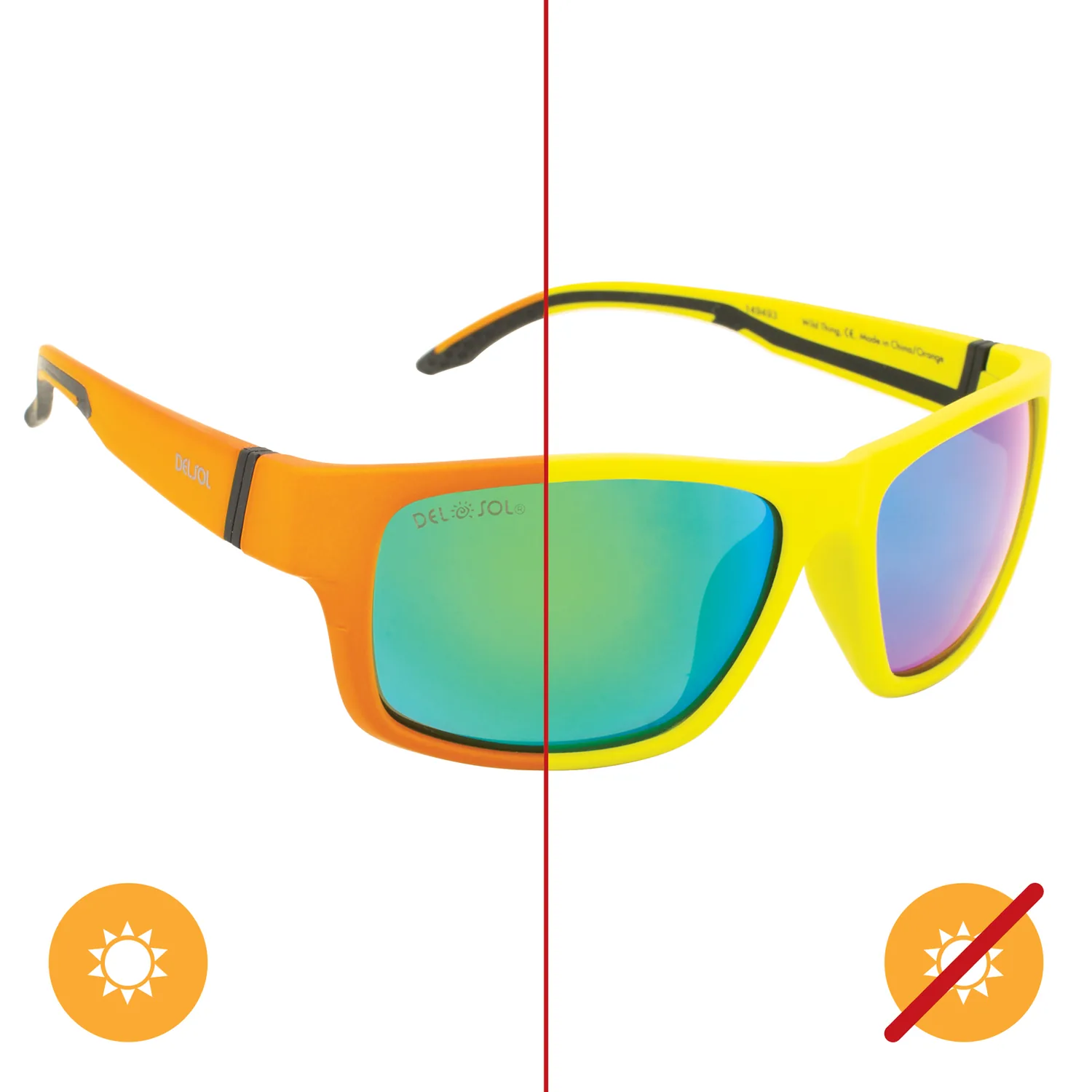 Del Sol Solize Color-Changing Sunglasses, 100% UVA and UVB Blocking Protection