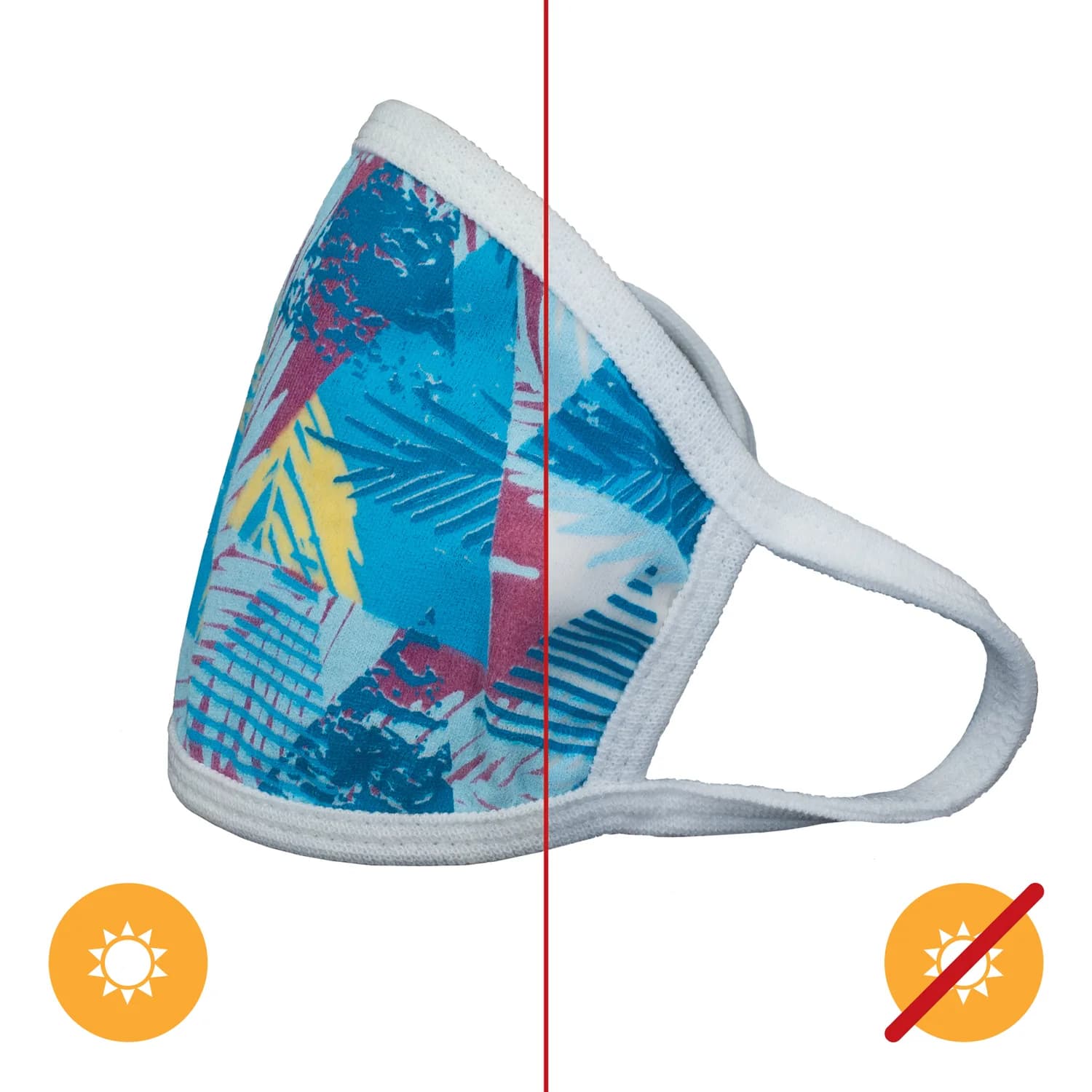 Del Sol Color-Changing Face Mask - 80s Triangle - Youth for Unisex