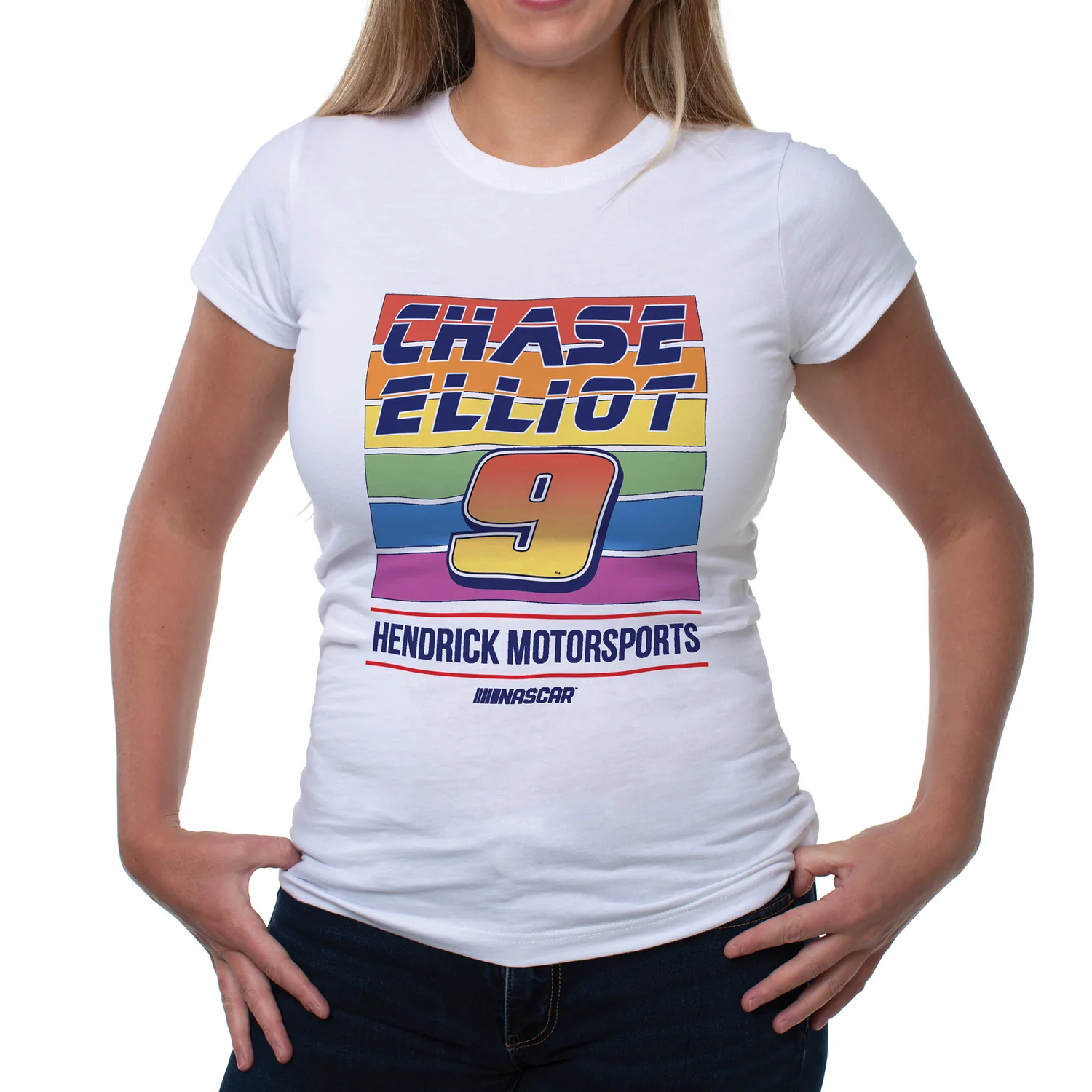 DelSol Color-Changing Chase Elliot Crew T-Shirt - White for Women