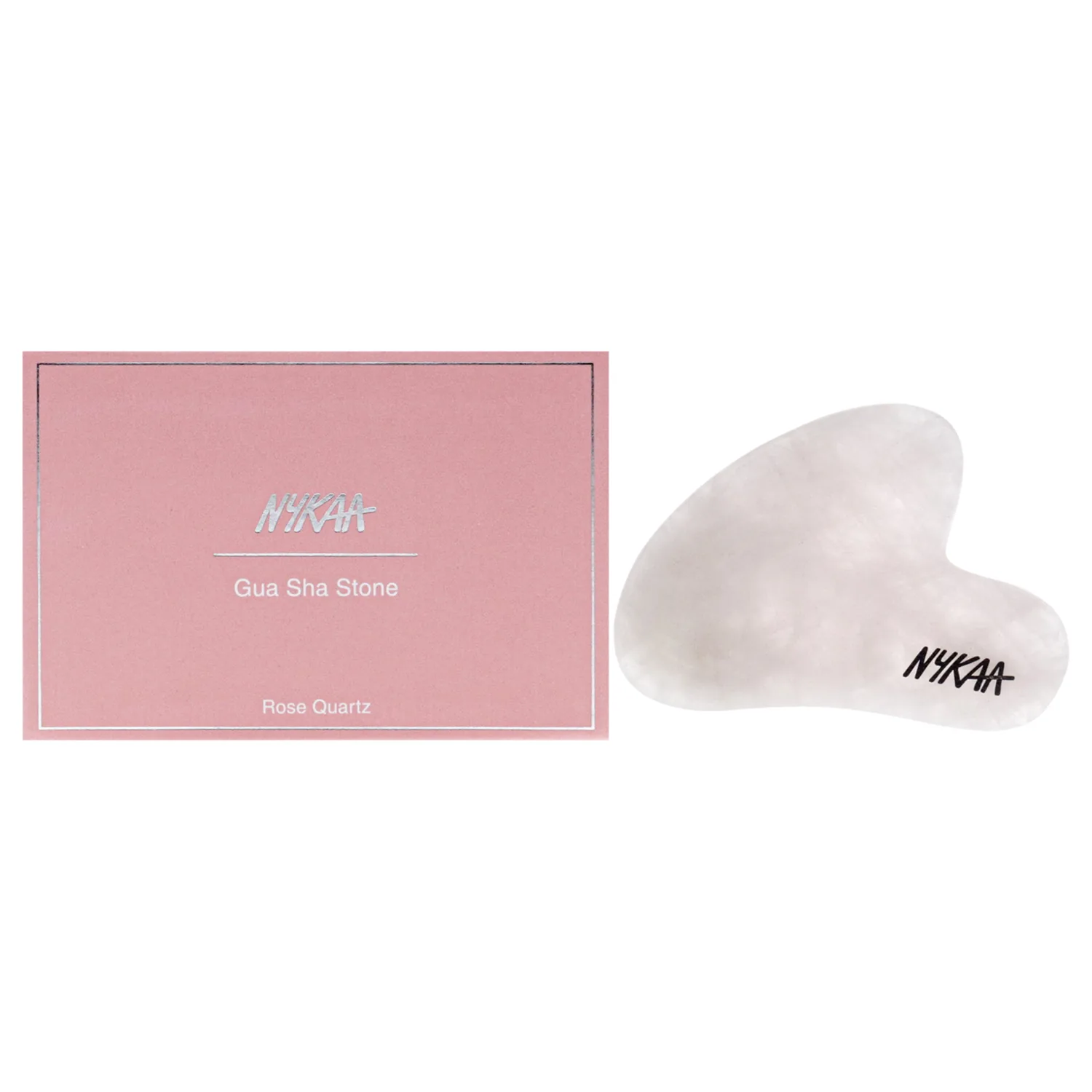 Nykaa Naturals Gua Sha Stone - Tones Facial Muscles, Reduces Eye Bags - Prevents Acne and Reduces Black Circles - Rose Quartz - 1 pc