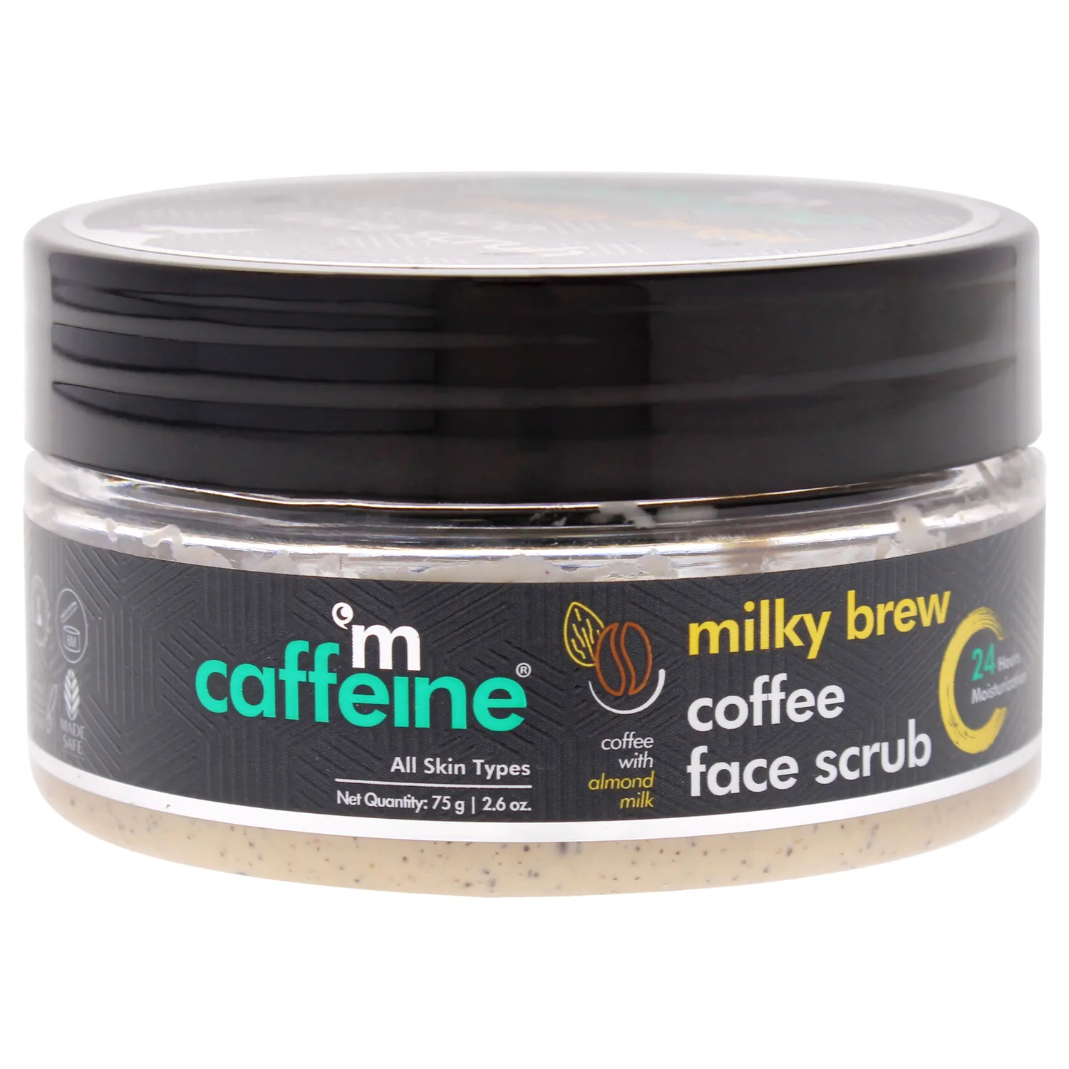 mCaffeine Milky Brew Coffee Face Scrub - Almond Milk 77ml / 2.6 oz