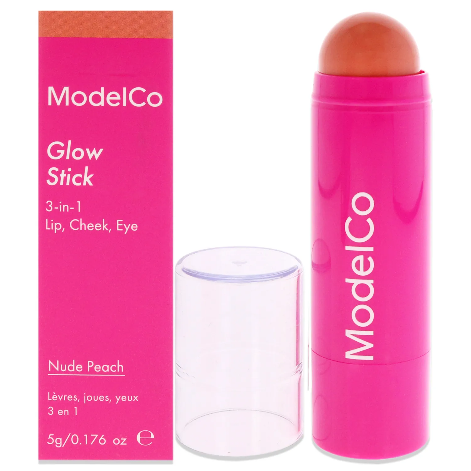 ModelCo Glow Stick 3-In-1 - Nude Peach 0.176 oz