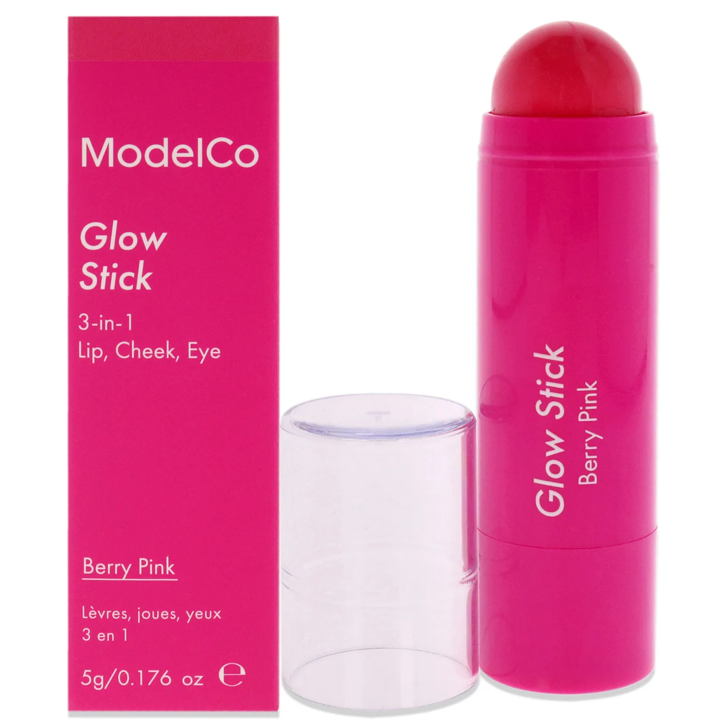 ModelCo Glow Stick 3-In-1 - Berry Pink 0.176 oz
