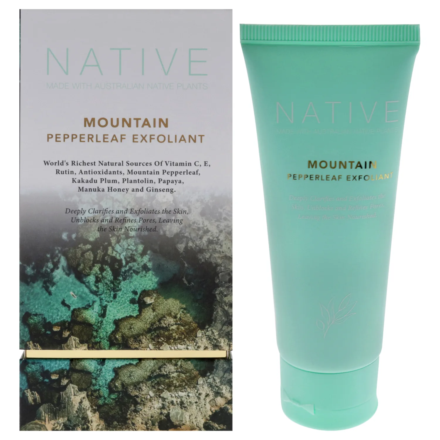Klara Native Mountain Pepperleaf Exfoliant Face Scrub 100ml / 3.38 oz