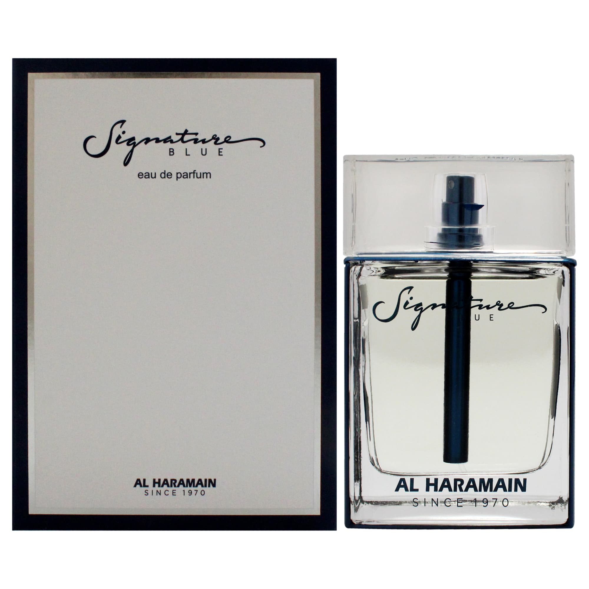 Al Haramain Signature Blue - Luxury Arabian Perfume for Women - Arabic Long Lasting Fougere Fragrance with Bergamot, Geranium, Cedar, Vetiver and Patchouli - Eau de Parfum - 3.4 Oz EDP Spray