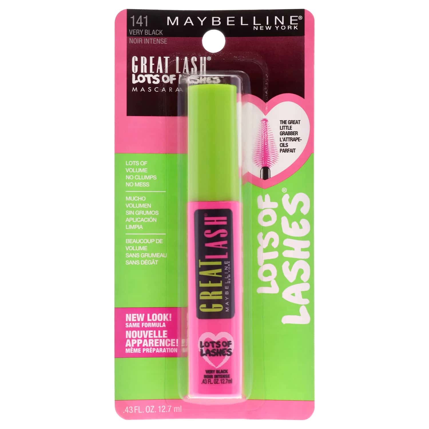 Maybelline Great Lash Lots of Lashes Washable - 141 Very Black Mascara 0.43 oz