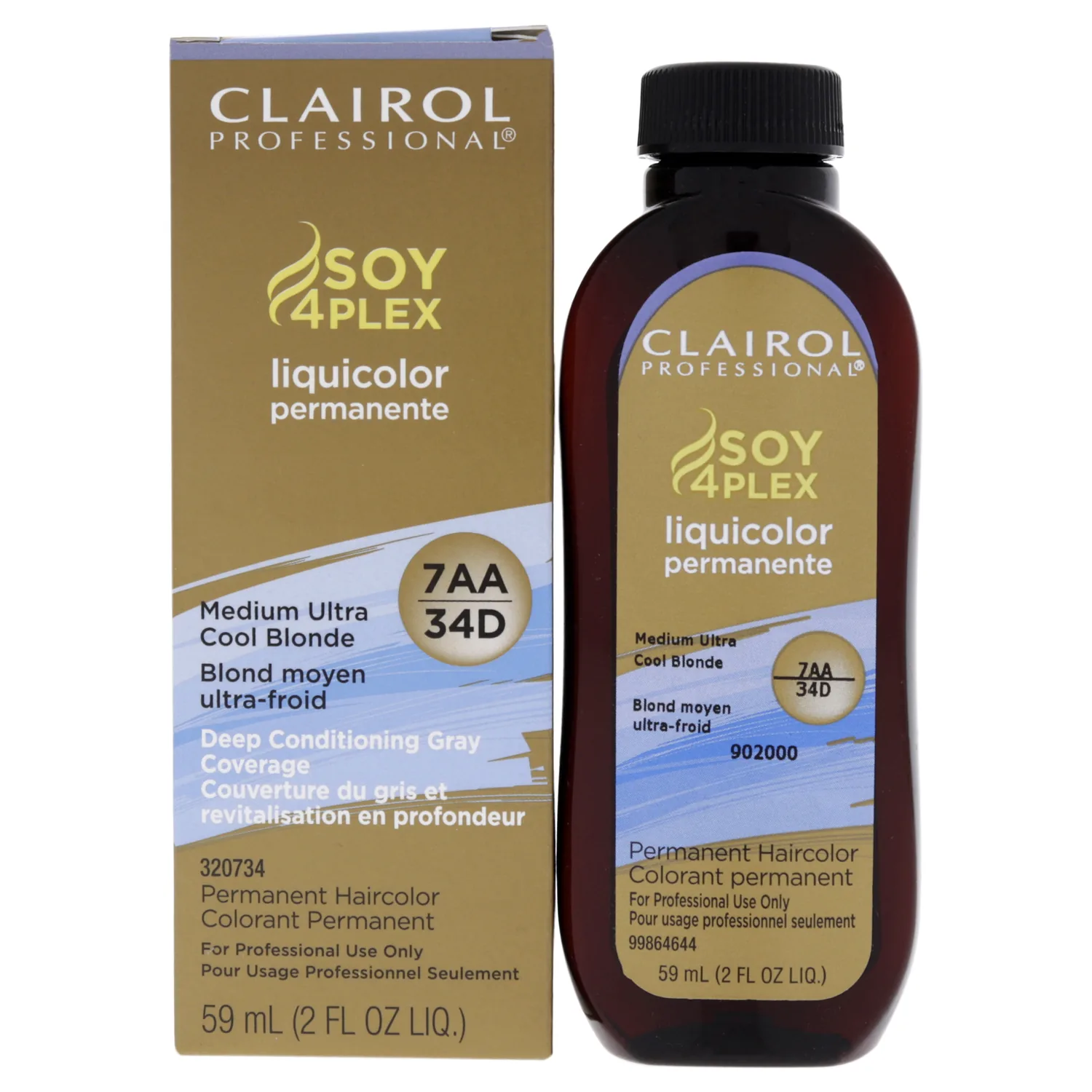 Clairol Professional Permanent Liquicolor - 7aa Med Ultra Cool Blonde Hair Color 2 oz