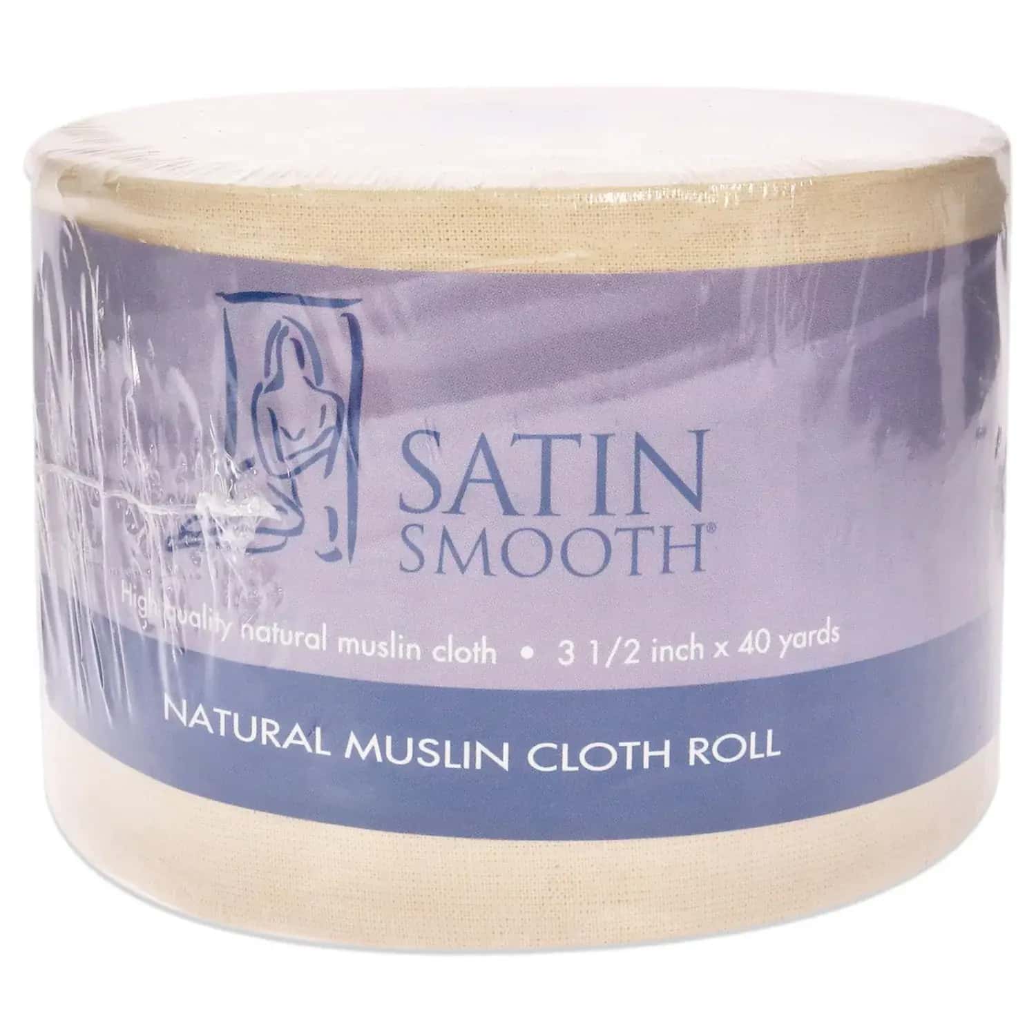 Satin Smooth Natural Muslin Waxing Cloth Roll 3.5 in x 40 yd for Women