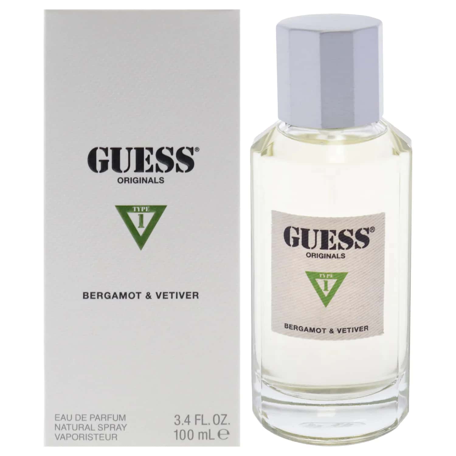 Guess Originals Type 1 Bergamot and Vetiver Eau de Parfum 100ml / 3.4 oz for Unisex
