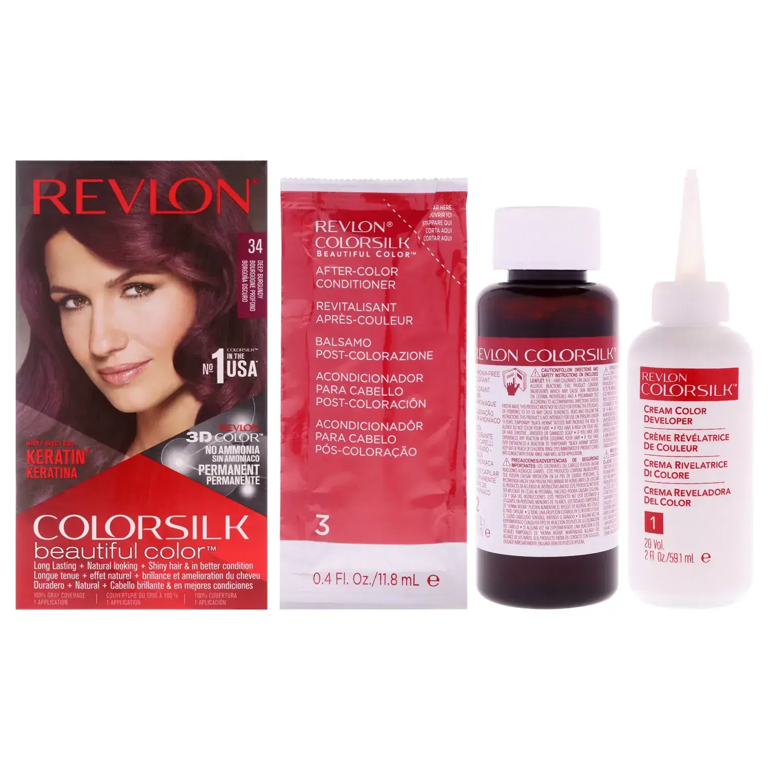 Revlon ColorSilk 34 Deep Burgundy Hair Color