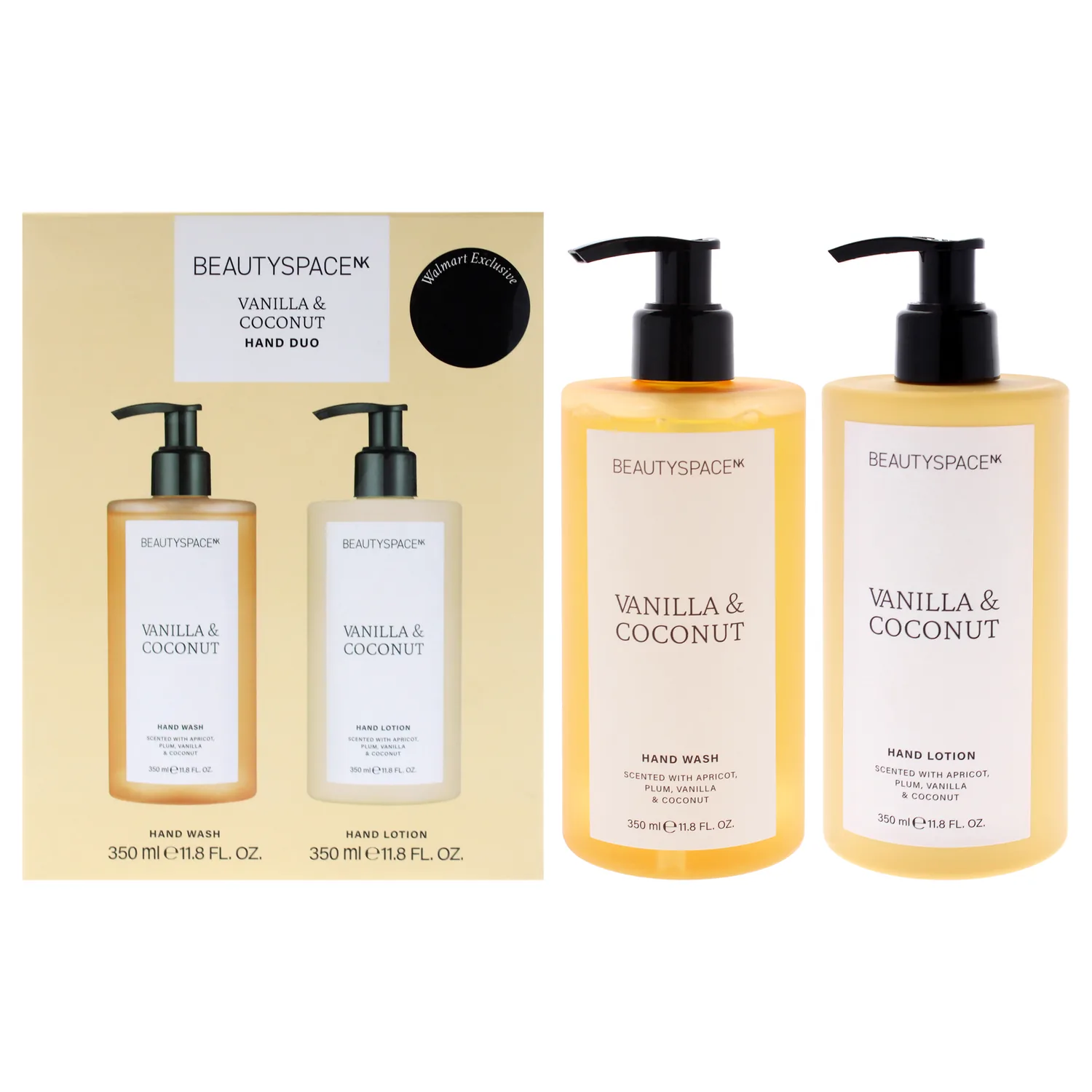 BeautySpace Hand Duo - Vanilla and Coconut Bath & Body Gift Set 349ml / 11.8 oz / 2 pc for Unisex