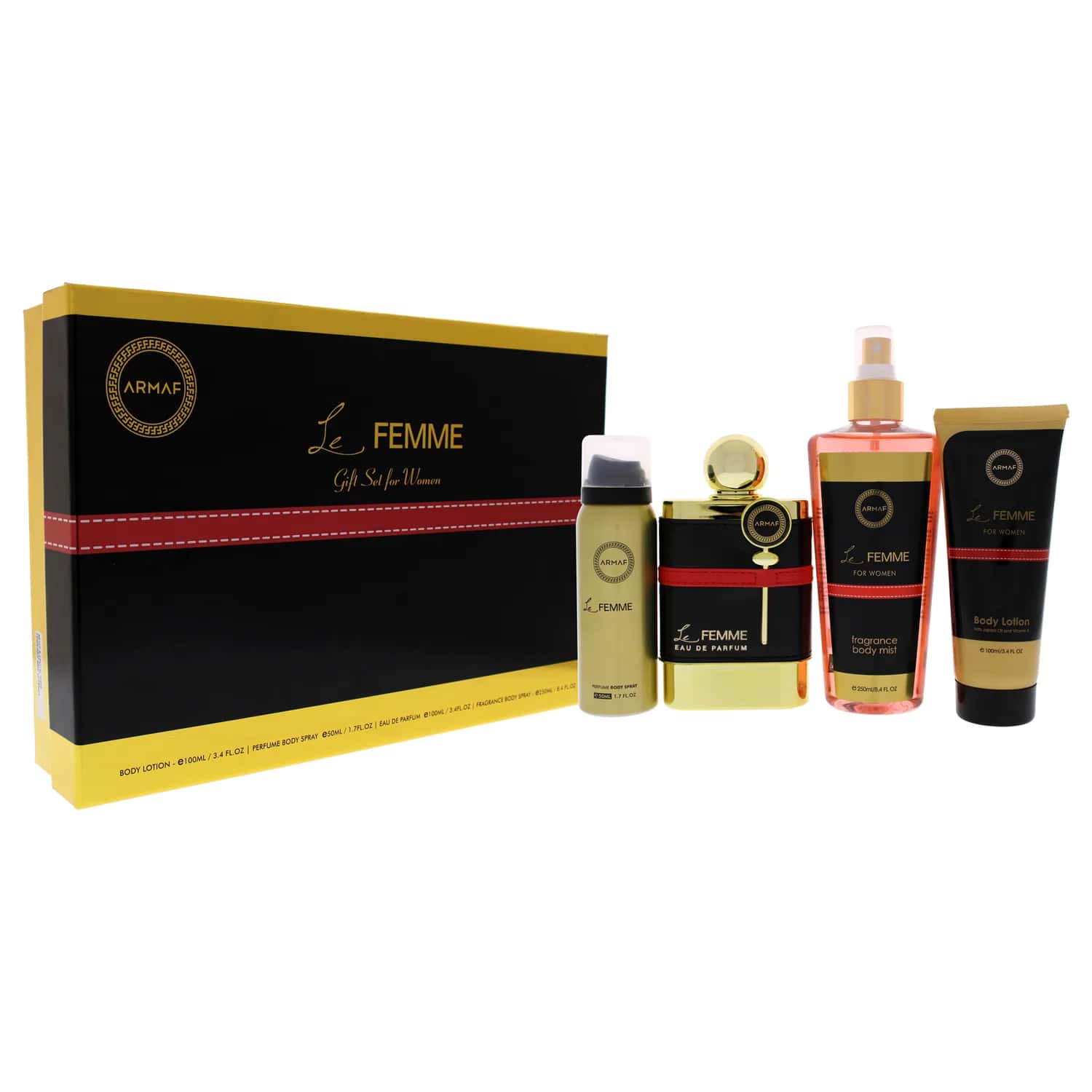 Armaf Le Femme Fragrance Gift Set 100ml / 3.4 oz / 4 pc for Women
