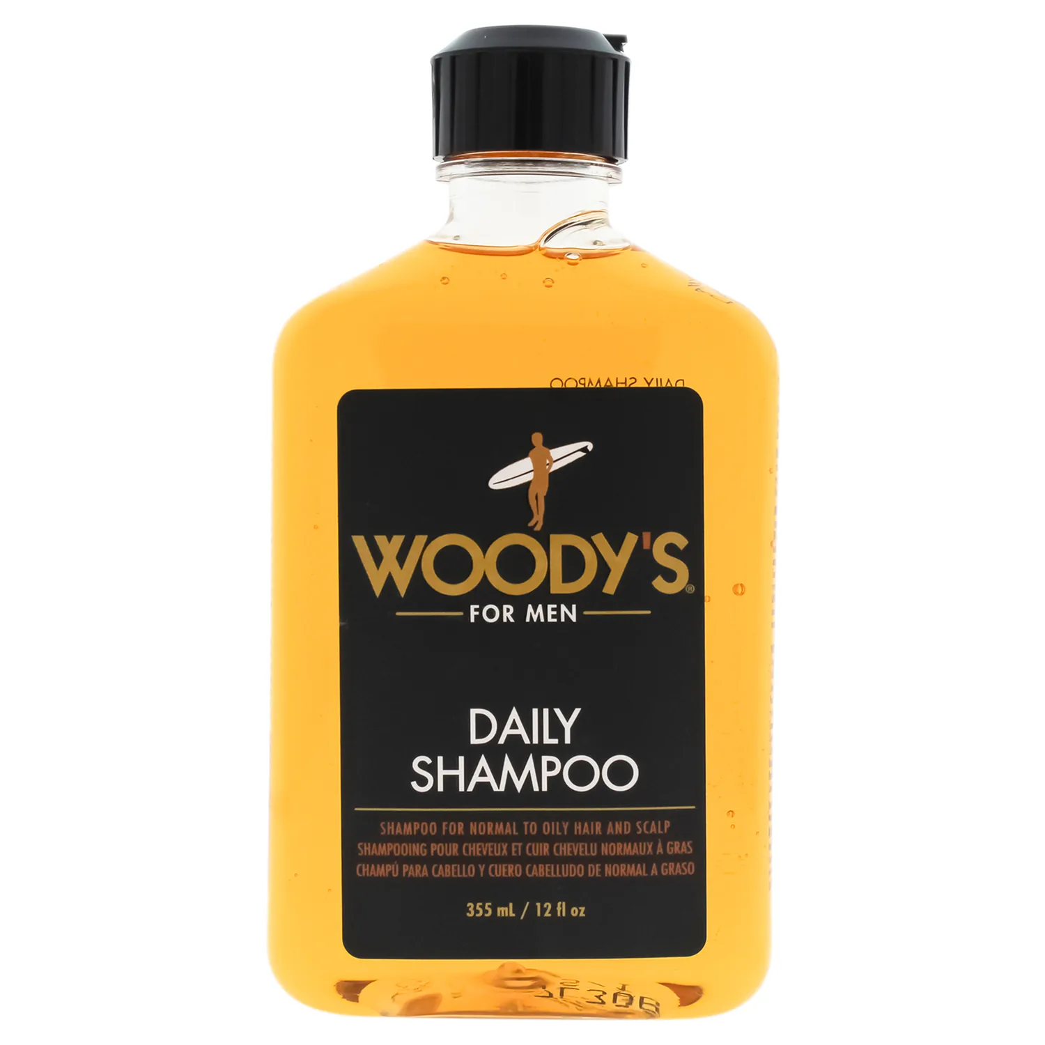 Woody's Daily Shampoo - Nourishing Cleanser with Vitamin B5, Aloe Vera & Ginger 355ml / 12 oz
