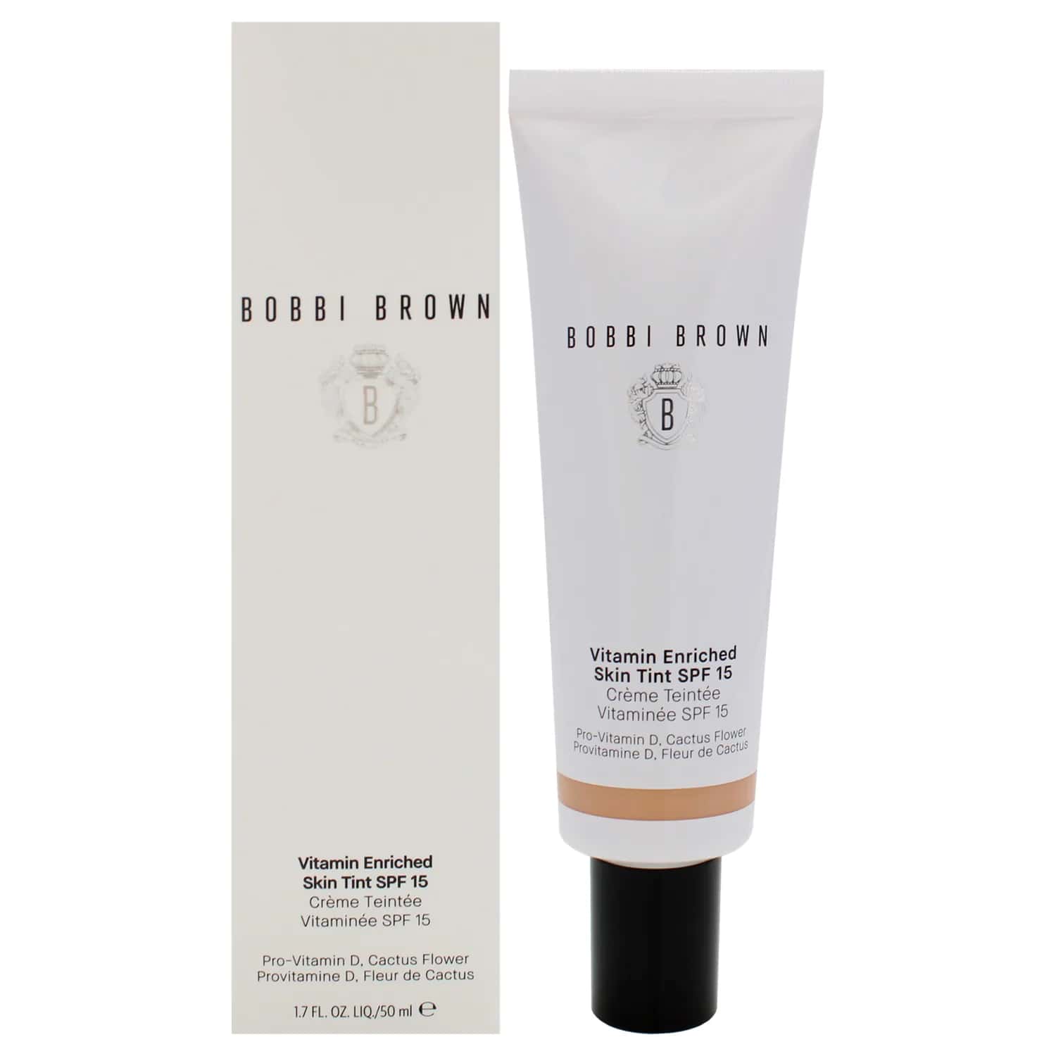 Bobbi Brown Vitamin Enriched Skin Tint SPF 15 - 1 Medium Warm Tinted Moisturizer 1.7 oz