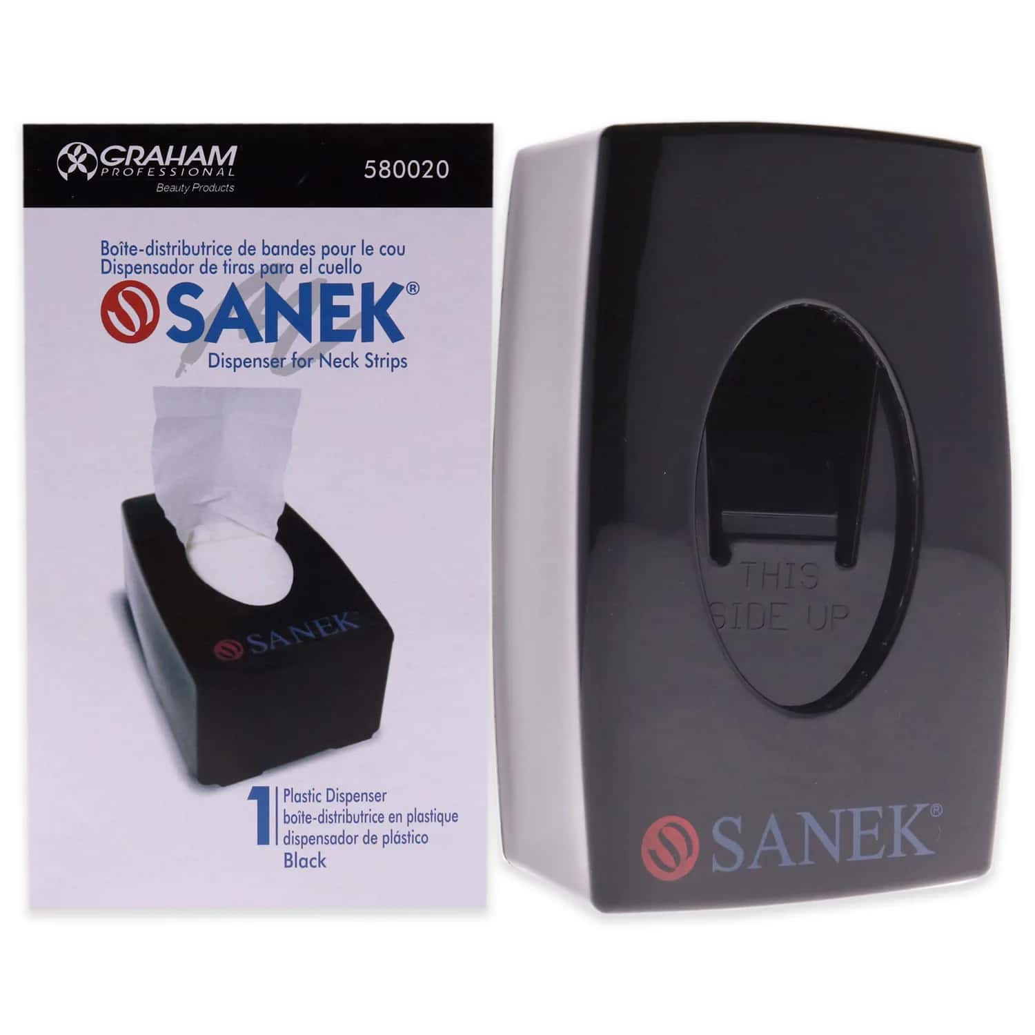 Graham Beauty Plastic Dispenser - Black