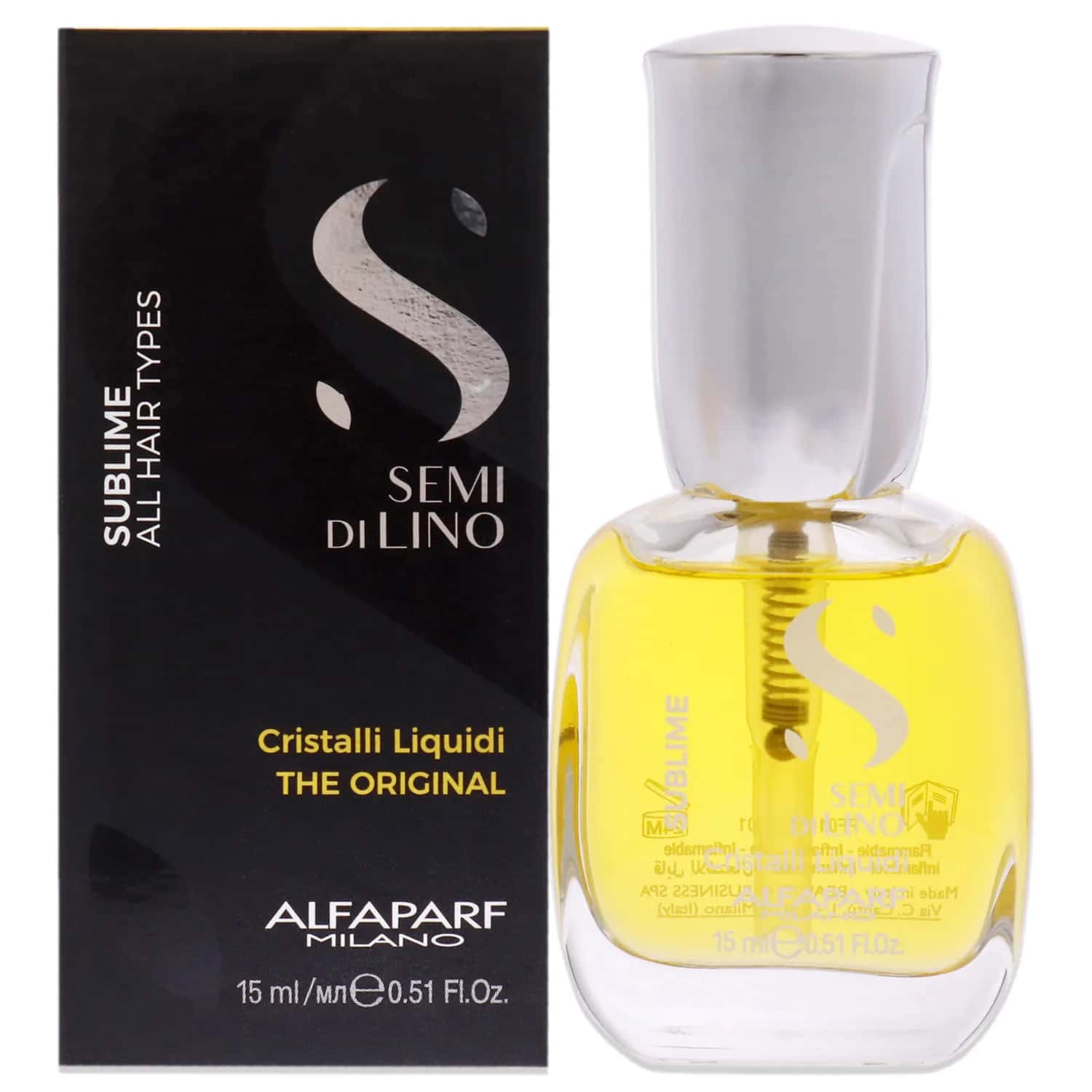 Alfaparf Milano Semi di Lino Sublime Cristalli Liquidi Hair Serum 15ml / 0.51 oz for Unisex