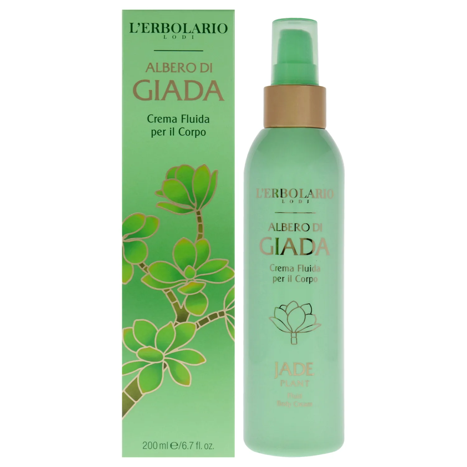 L'Erbolario Jade Plant Fluid Body Cream 198ml / 6.7 oz