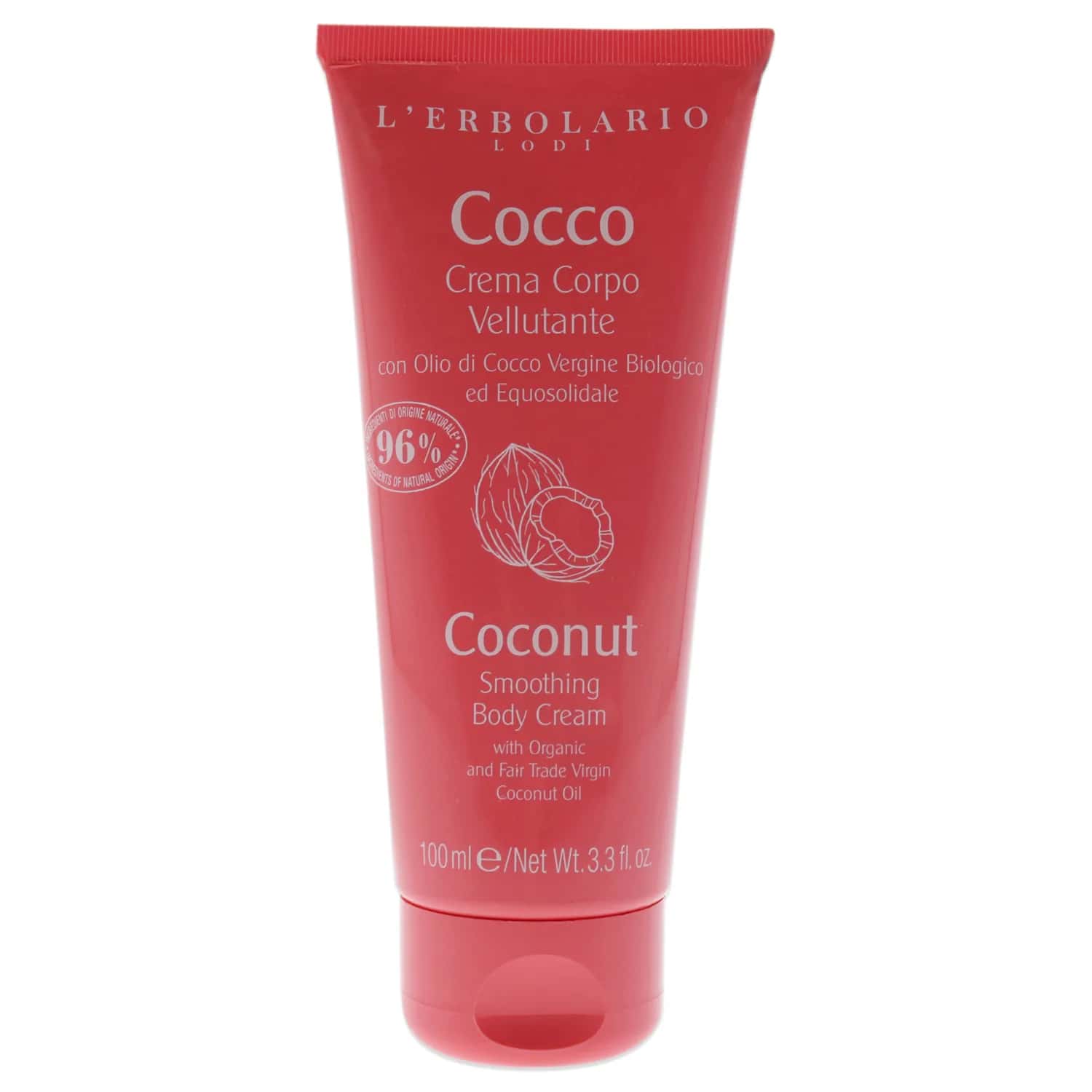L'Erbolario Coconut Smoothing Body Cream 98ml / 3.3 oz