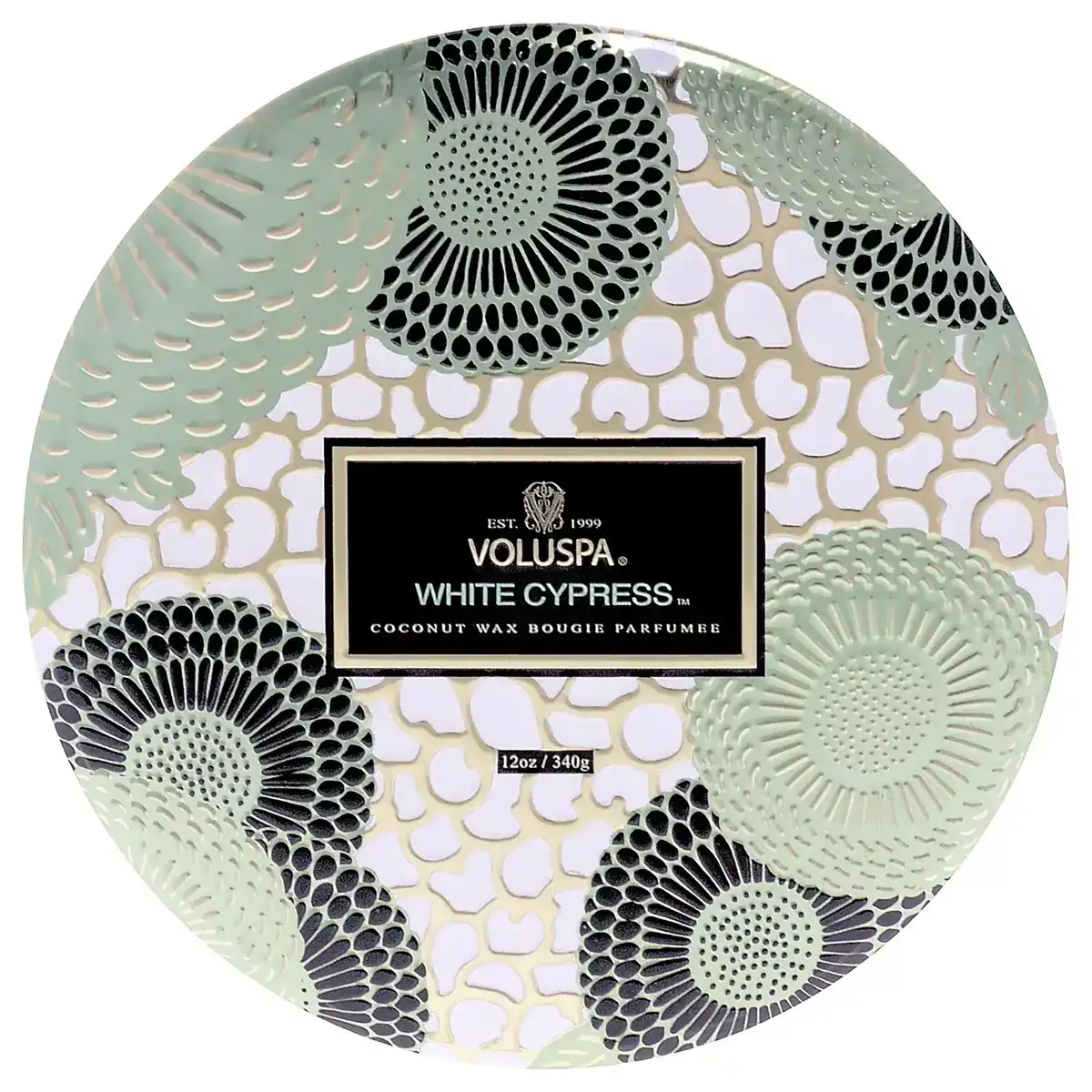 Voluspa White Cypress 3-Wick Tin Candle 12 oz