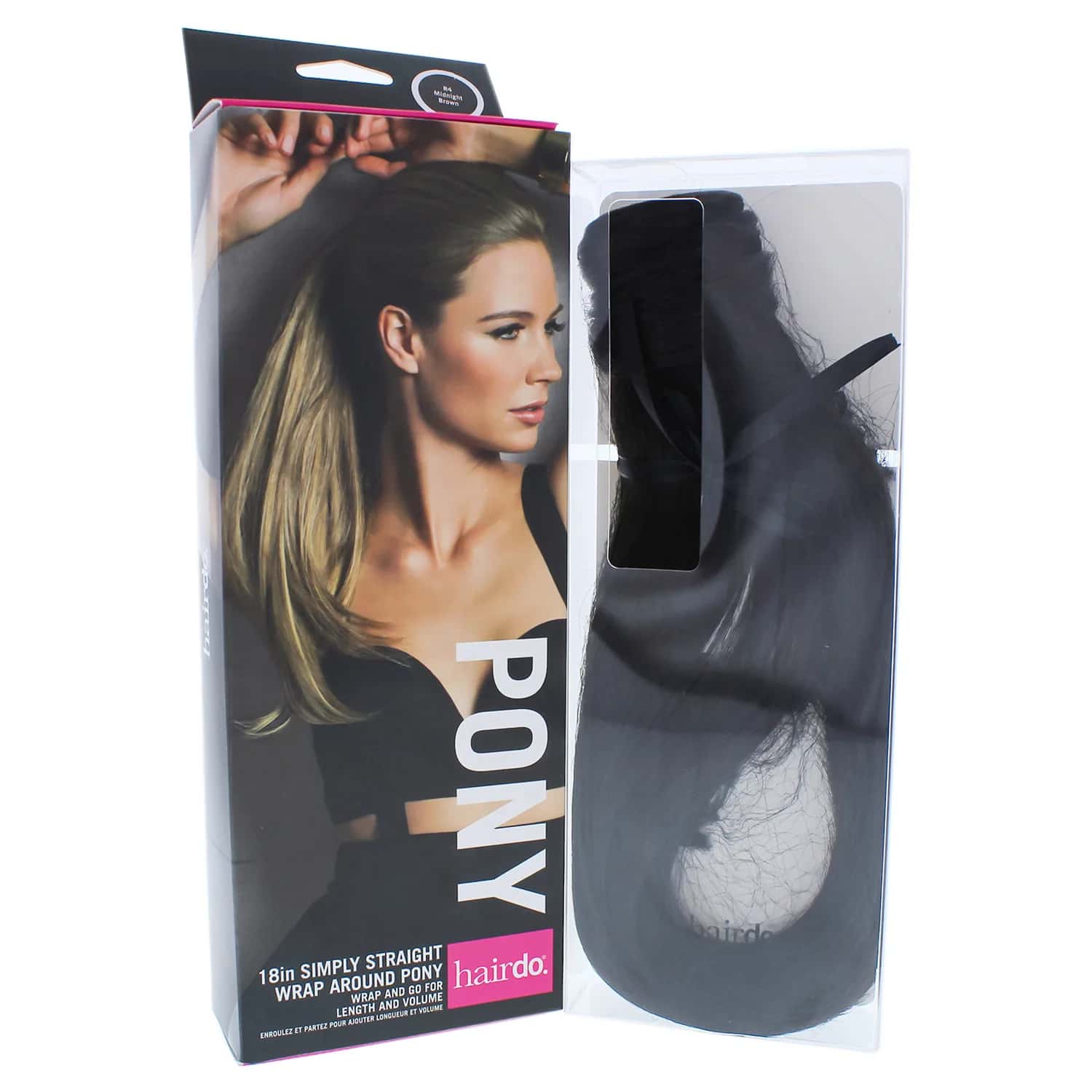 Hairdo Simply Straight Pony - R4 Midnight Brown Ponytail Extension 18 in for Women